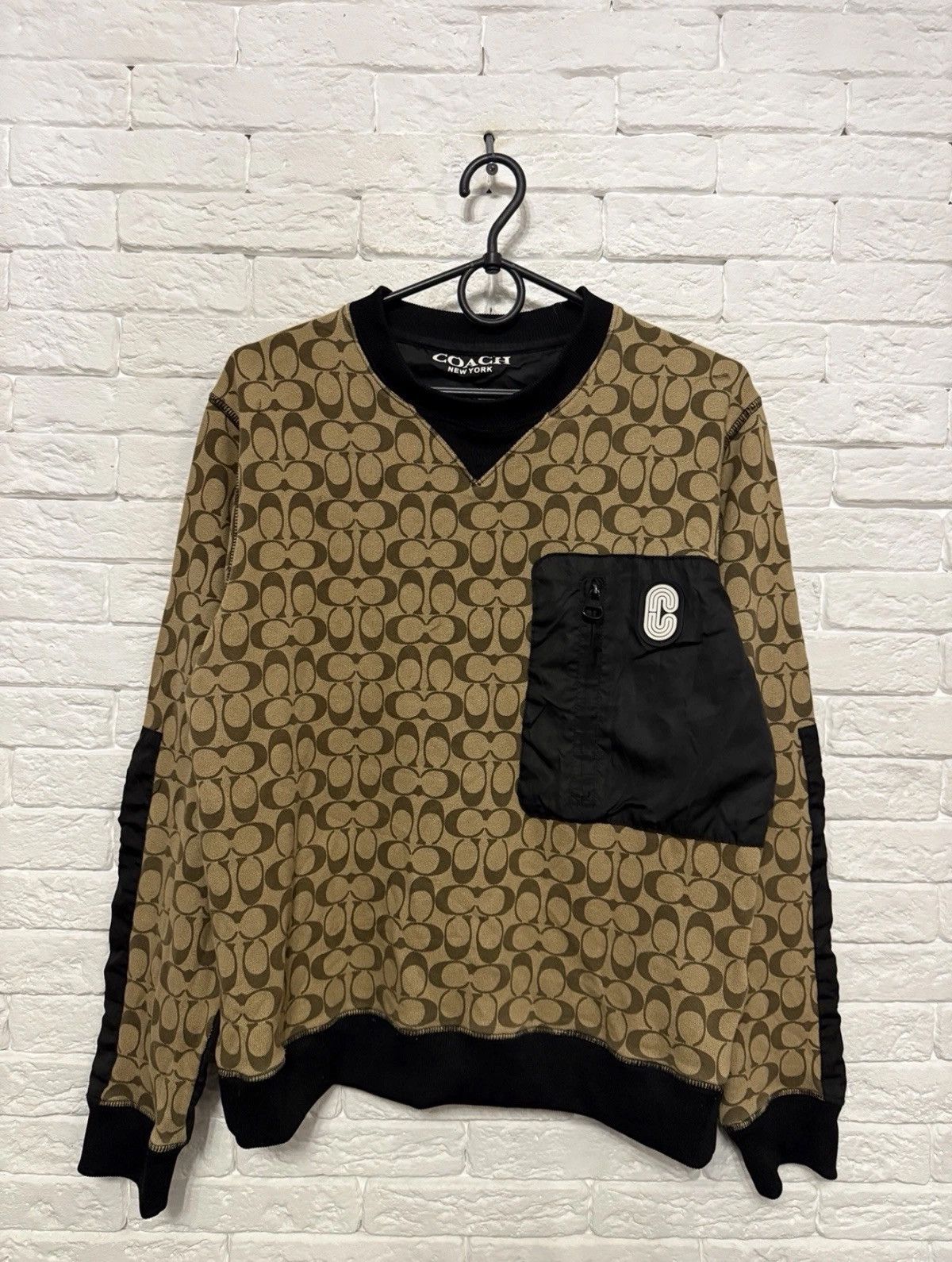 Coach Coach New York Brown Signature Monogram Sweatshirt Nylon Size US S / EU 44-46 / 1 - 1 Thumbnail