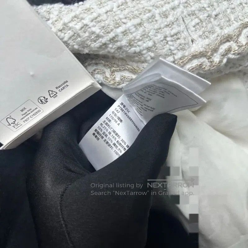 Chanel Chanel White Cotton Long Sleeve Cardigan . Size XL / US 12-14 / IT 48-50 - 6 Thumbnail