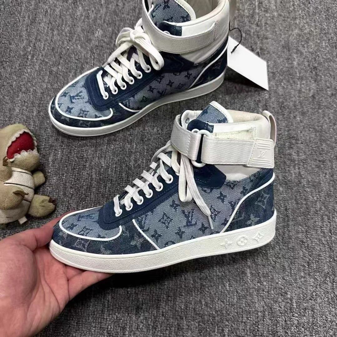 Louis Vuitton LV Denim Monogram High Top Sneaker 99 EUR 37.5 Size US 6.5 / IT 36.5 - 2 Thumbnail