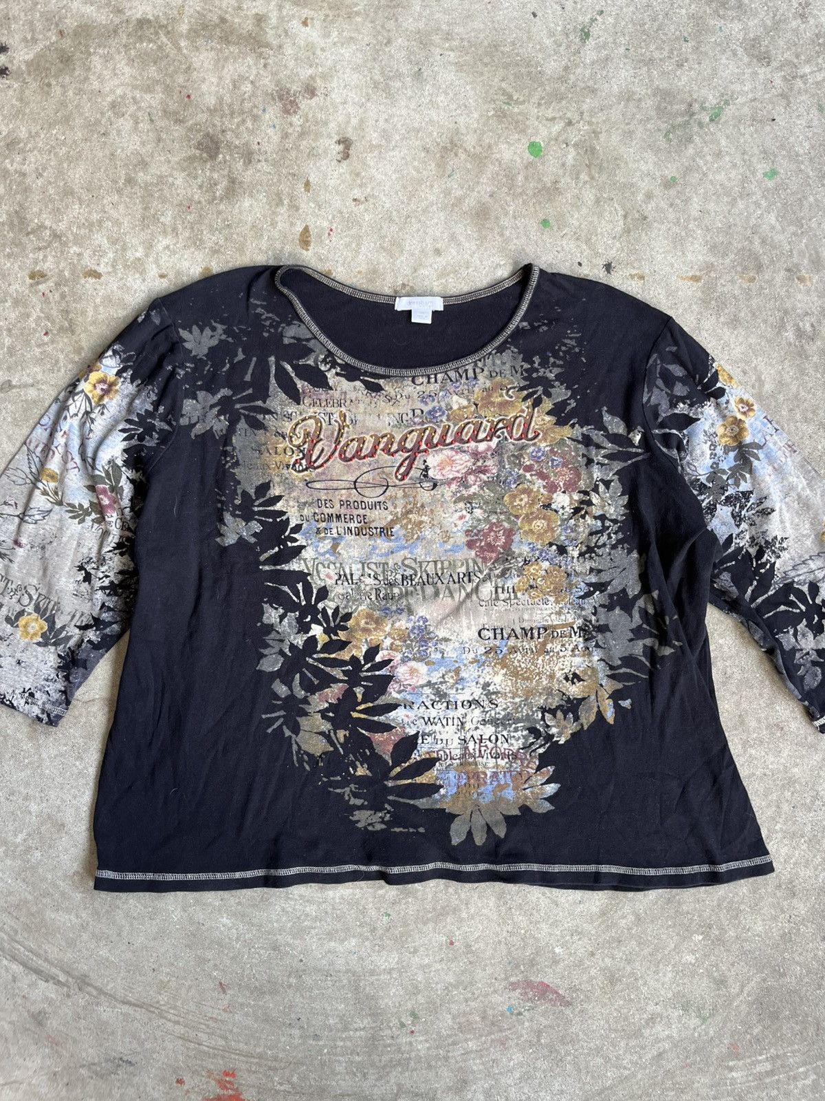 Other Oversized Boxy Y2K Floral Vanguard Tee Size 3XL / US 20-22 - 2 Thumbnail