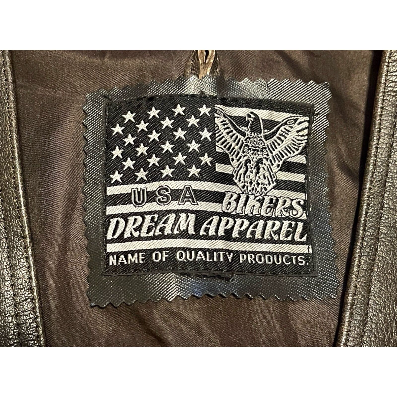 Vintage USA Bikers Dream Apparel Leather Vest Black Sz 56 Harley Davidson Patches Vintage DREAM Men Vest Size 56 Leather Black Pockets Size US XL / EU 56 / 4 - 4 Thumbnail