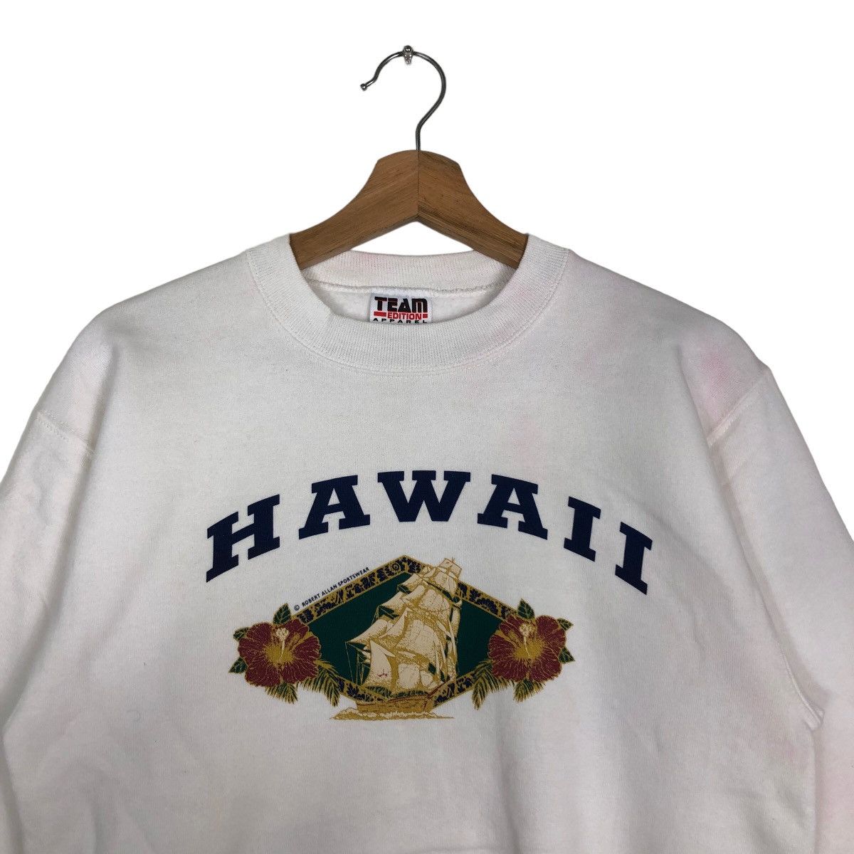 Japanese Brand 🔥90’s Vintage Sweatshirt Crewneck Hawaii Big Logo Spell Out Size US S / EU 44-46 / 1 - 3 Thumbnail
