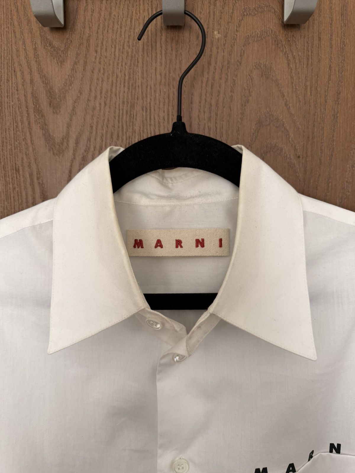 Marni Logo Poplin Cotton Shirt Size US S / EU 44-46 / 1 - 5 Thumbnail
