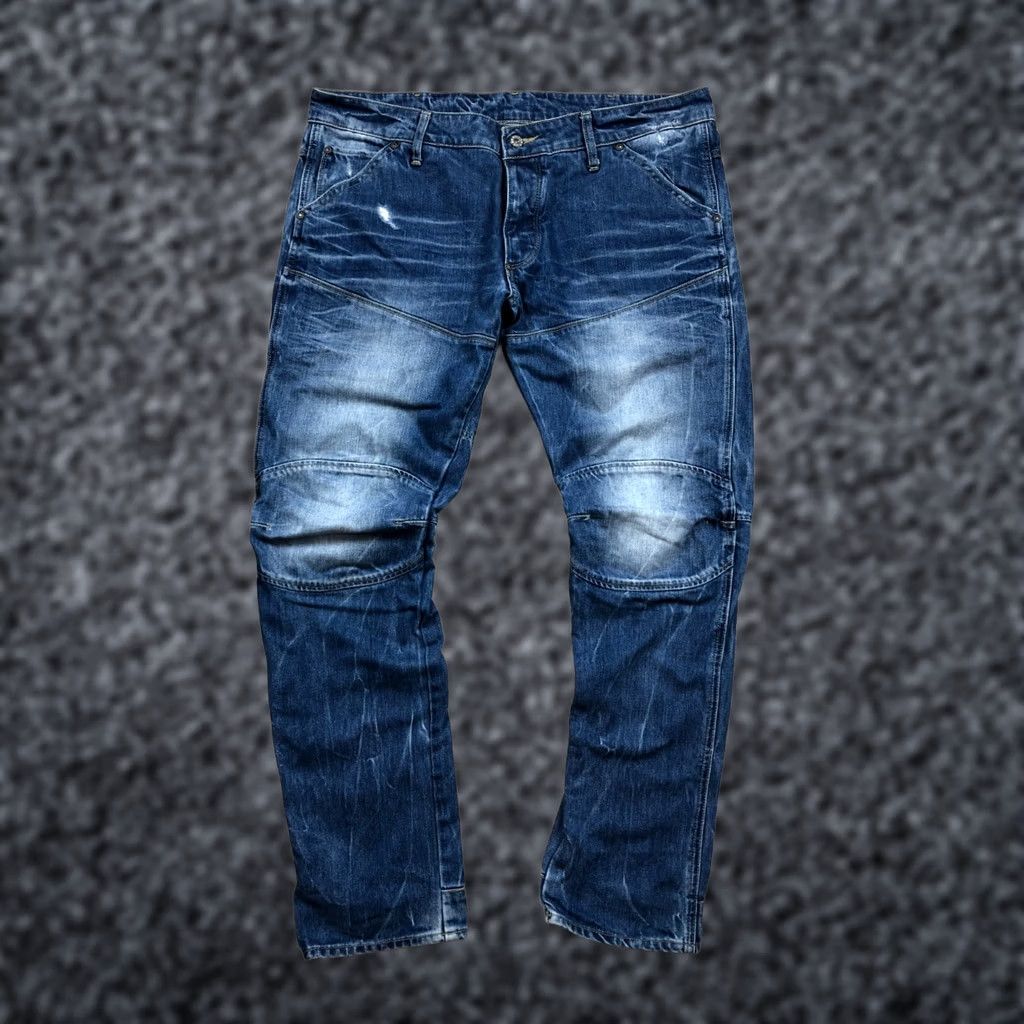 G-Star G Star Raw Denim Jeans Mens Regular Fit 36 Blue 3D Low Tapered Double Knee Jeans Size 36 Size US 36 / EU 52 - 1 Thumbnail