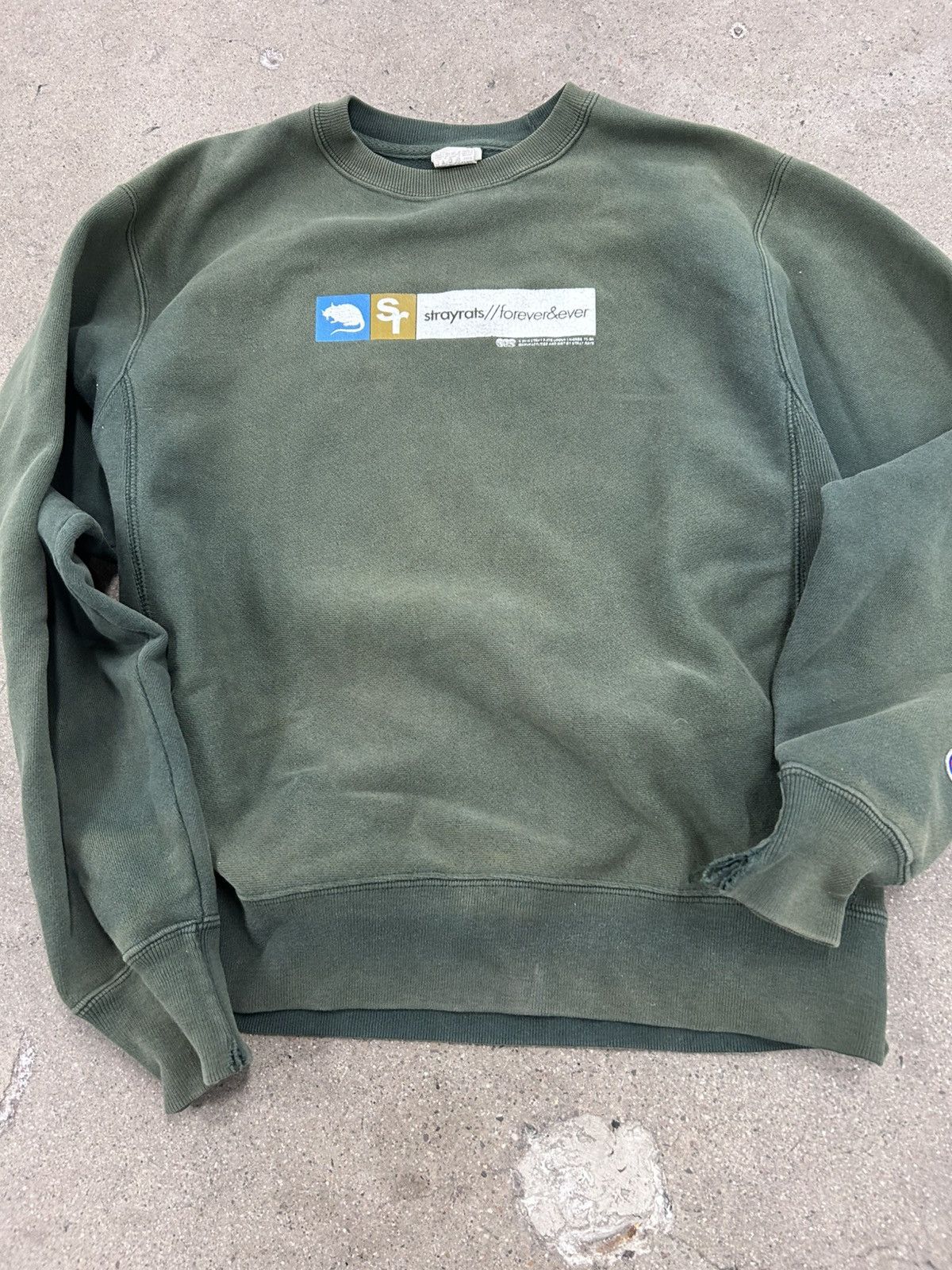 Stray Rats Stray Rats x Champions “forever&ever” crewneck Size US M / EU 48-50 / 2 - 6 Thumbnail