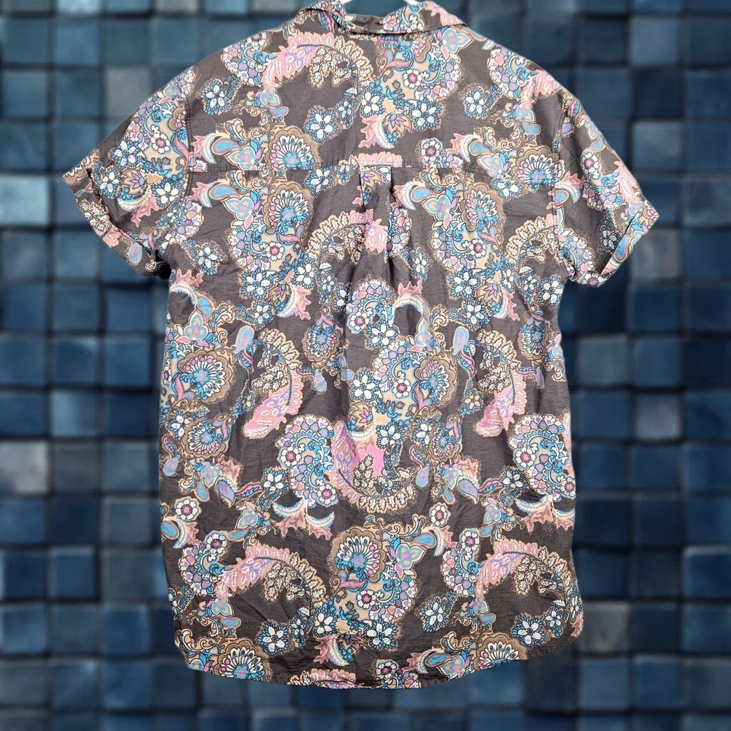 Vintage We The Free Size M Poolside Printed Oversized Boyfriend Button Up Shirt Size M / US 6-8 / IT 42-44 - 1 Thumbnail