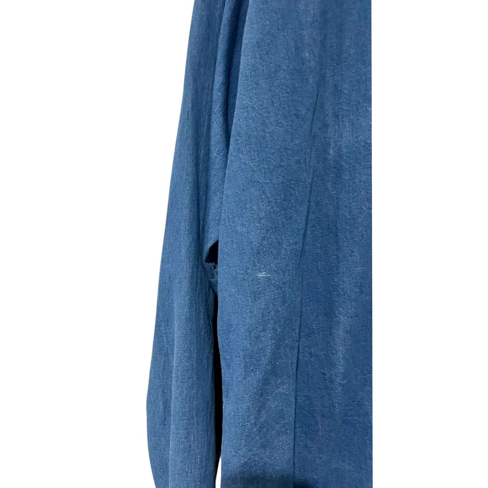 Denime VINTAGE St Durand Men’s Denim Shirt Blue Button-Up Long Sleeve XL Cotton Casual/Travel Mens Shirt Size US XL / EU 56 / 4 - 2 Thumbnail