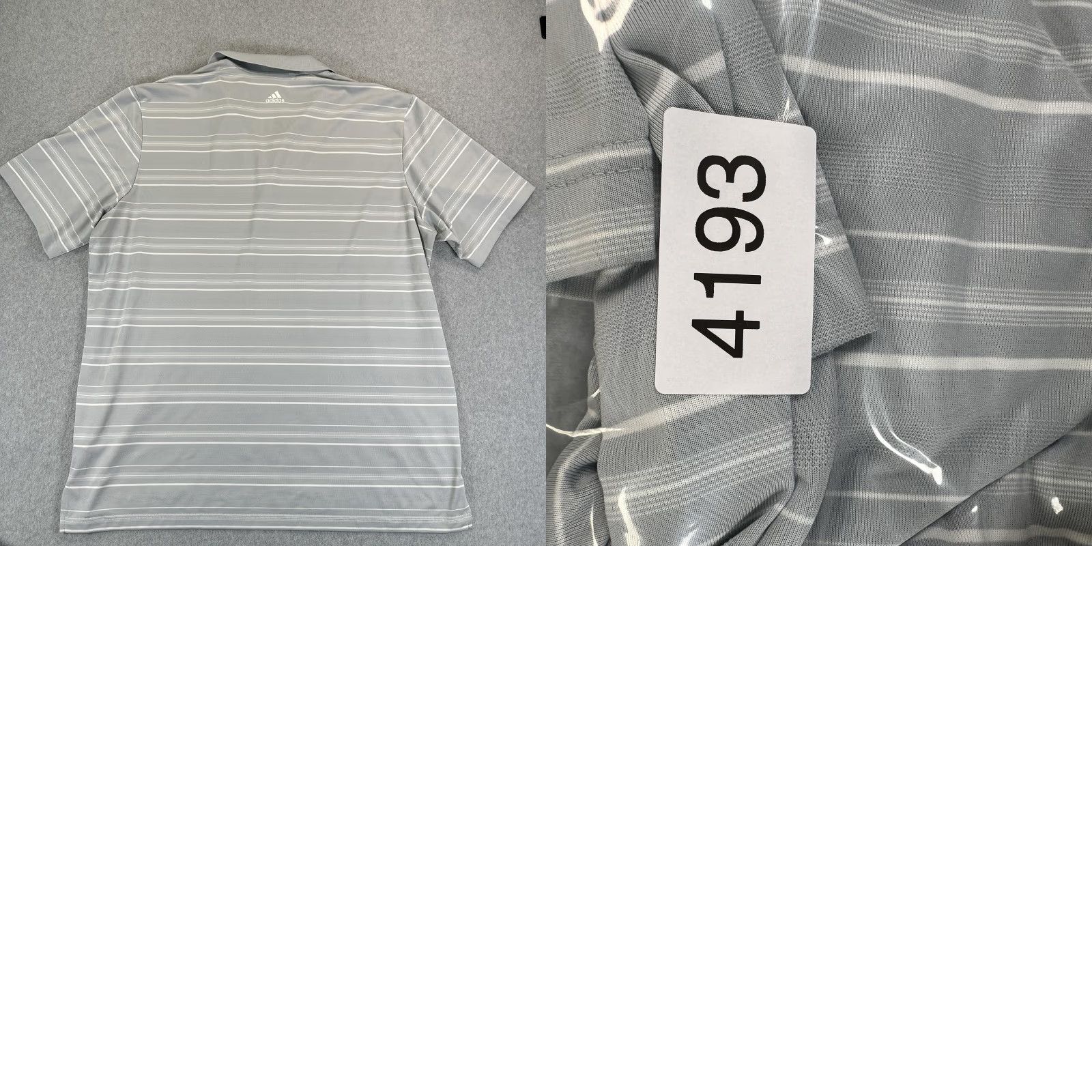Adidas Adidas Puremotion Polo Shirt Mens XL Gray Striped Golf Performance Short Sleeve Size US XL / EU 56 / 4 - 8 Thumbnail