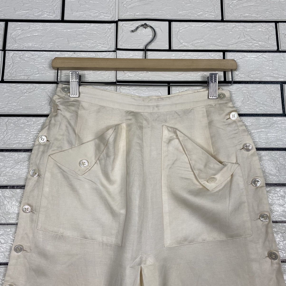 Yohji Yamamoto 📌Punk Style Bondage Pants Cropped Yoshie Inaba Japan Size 22" - 4 Thumbnail