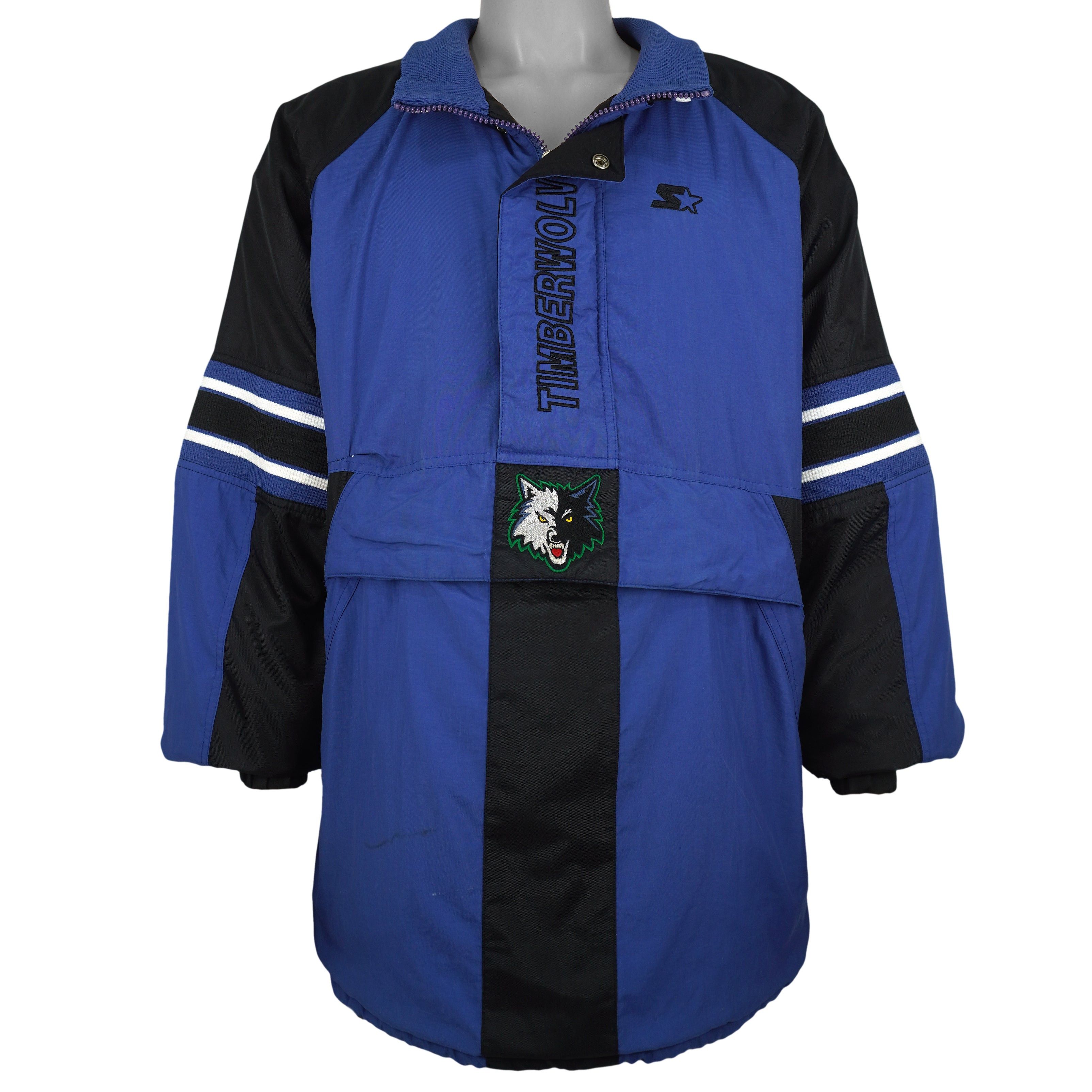 Starter NBA - Minnesota Timberwolves Pullover Jacket 1990s Size US XL / EU 56 / 4 - 2 Thumbnail