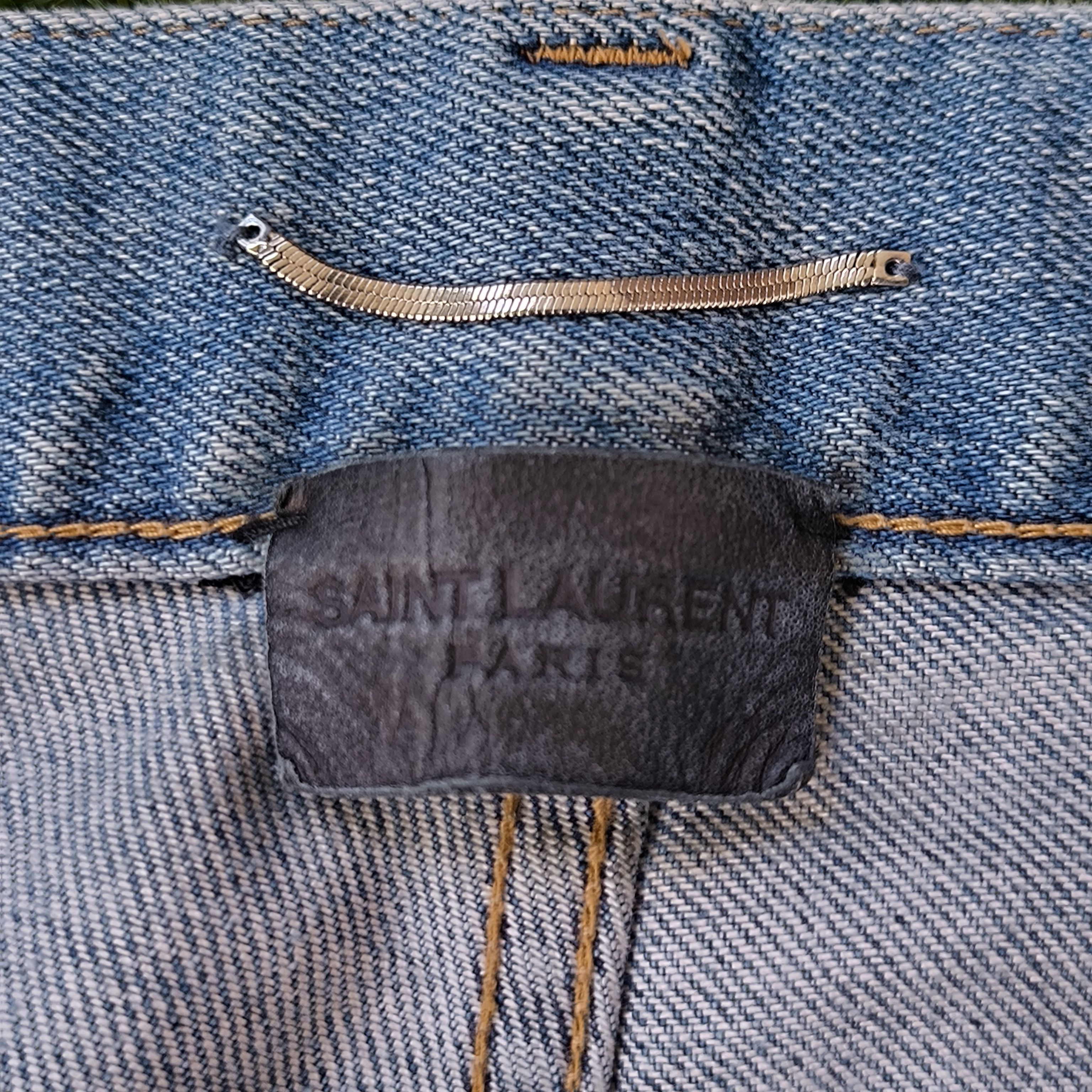 Saint Laurent Paris Saint Laurent Light Wash Distressed Jeans Made in Japan Size US 32 / EU 48 - 6 Thumbnail