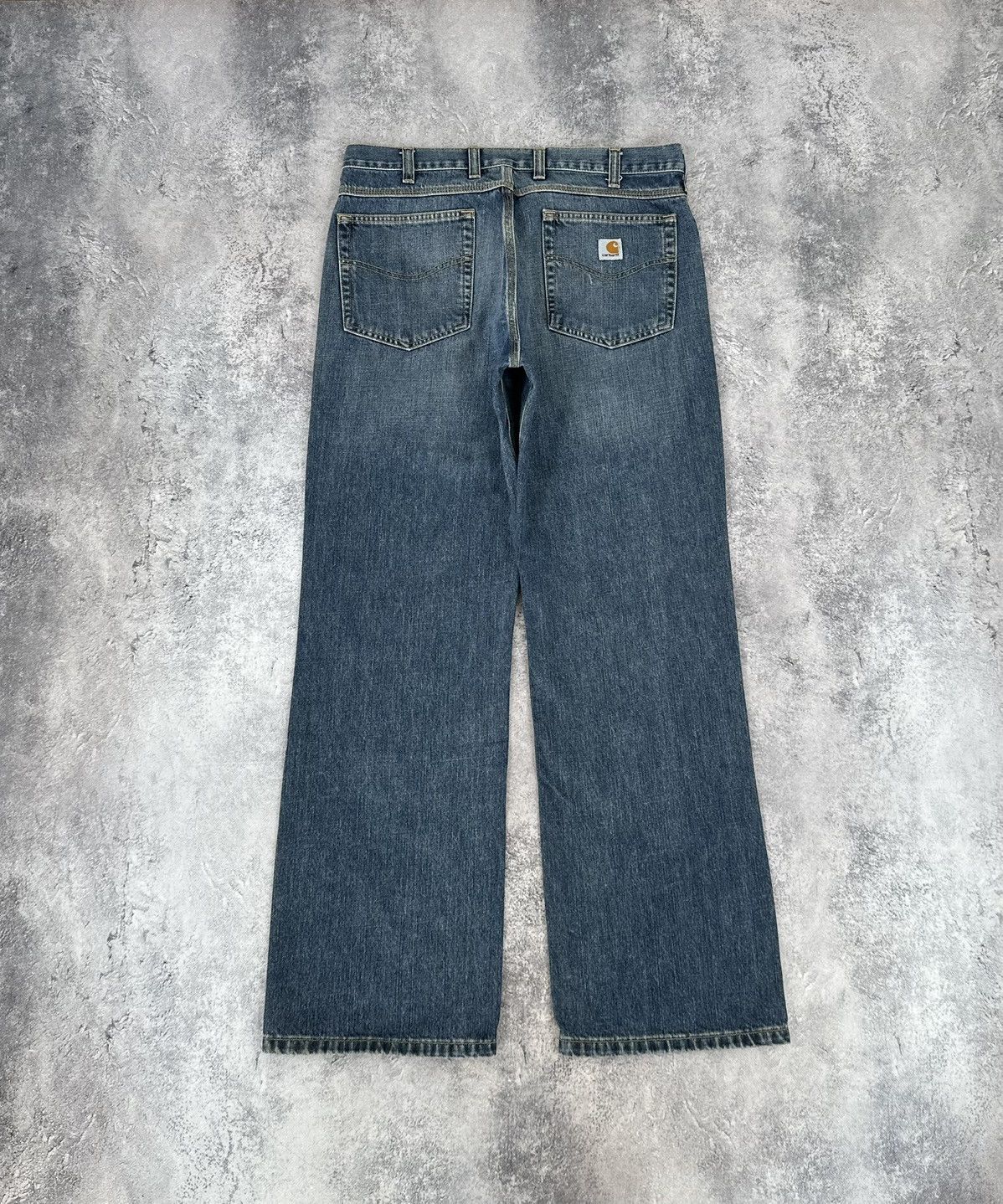 Vintage Carhartt USA Baggy Straight Fit Washed Denim Jeans