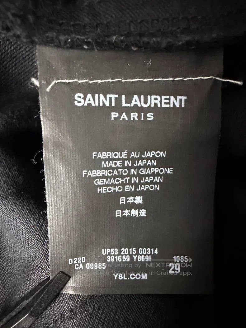 Saint Laurent Paris Saint Laurent Paris Black distressed denim jeans Size US 29 - 6 Thumbnail