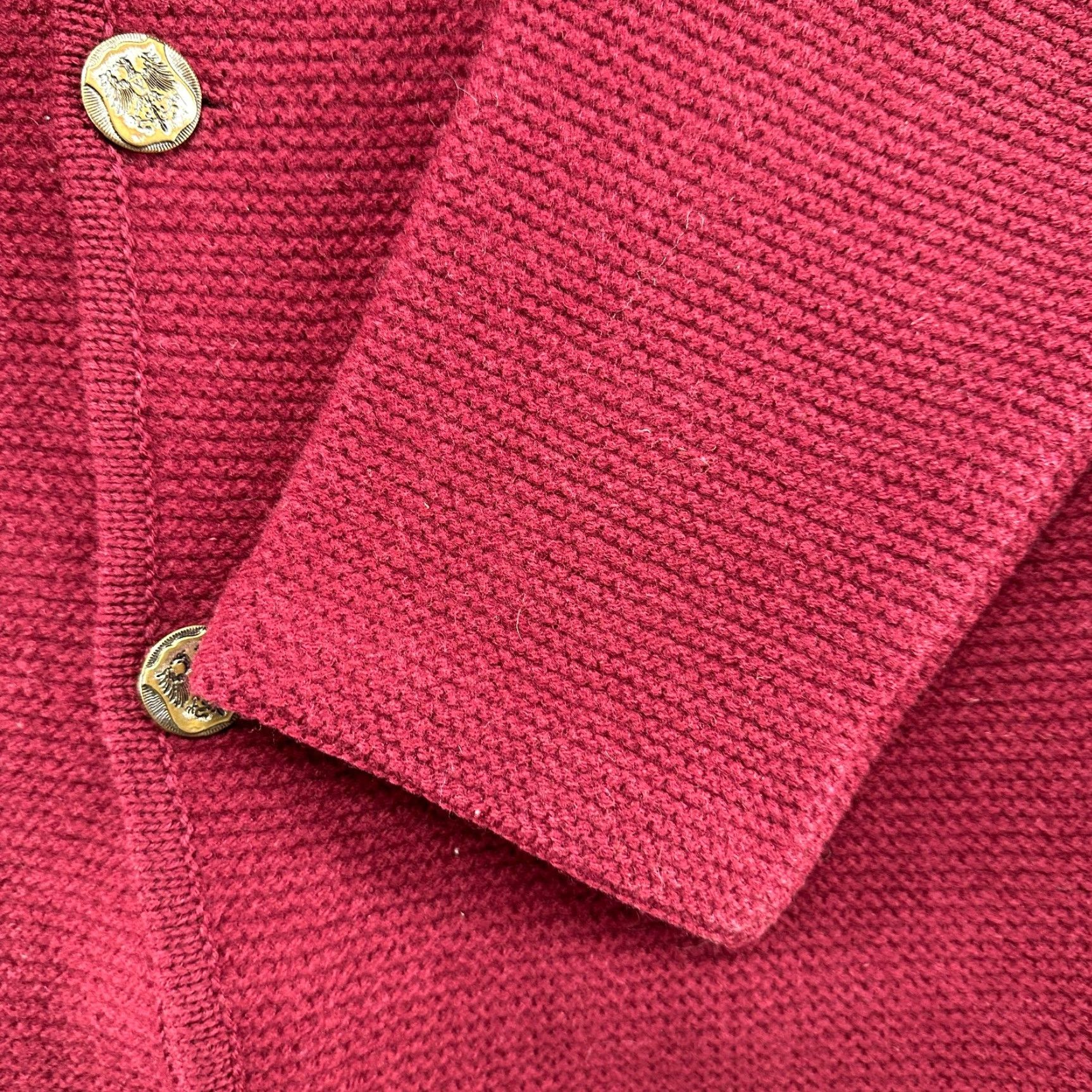 Obermeyer VINTAGE Obermeyer Sweater Cardigan Mens XL Red Solid Cotton 60s Knit Mock Neck Button Up Pocket Embroidered Logo Long Sleeve Winter Retro Size US XL / EU 56 / 4 - 5 Thumbnail