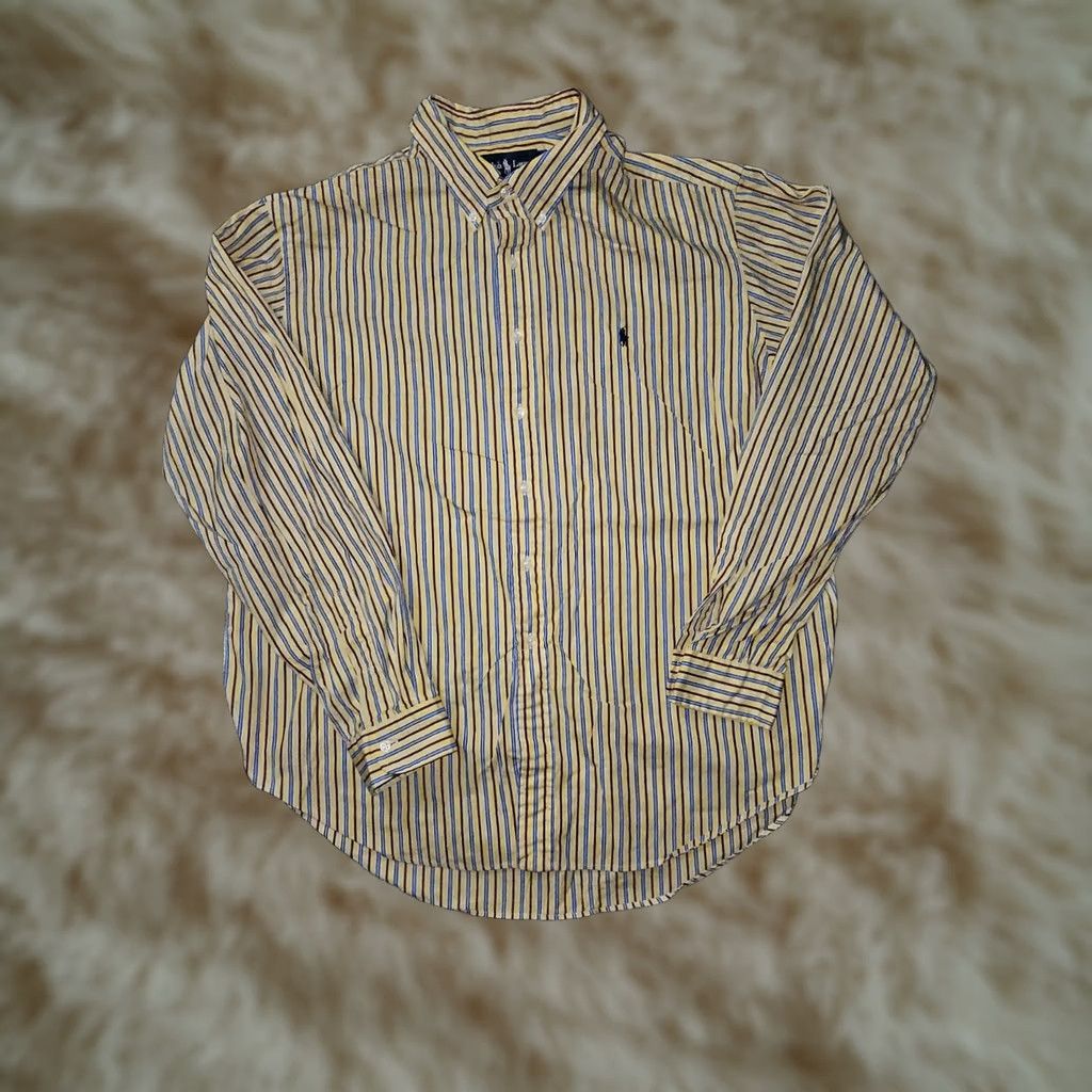 Ralph Lauren Ralph Lauren Button-Down Shirt Men 2XL Classic Fit Yellow Striped Preppy Shirt Size US XXL / EU 58 / 5 - 1 Thumbnail