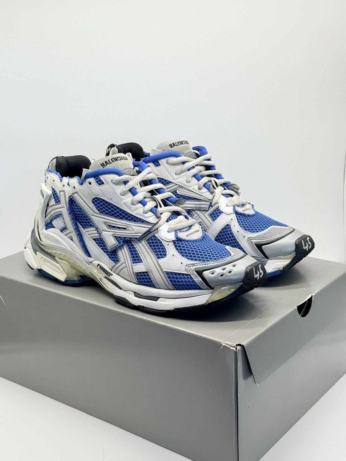 Balenciaga Size 12 - Balenciaga Runner Sneaker Blue Size US 12 / EU 45 - 1 Thumbnail
