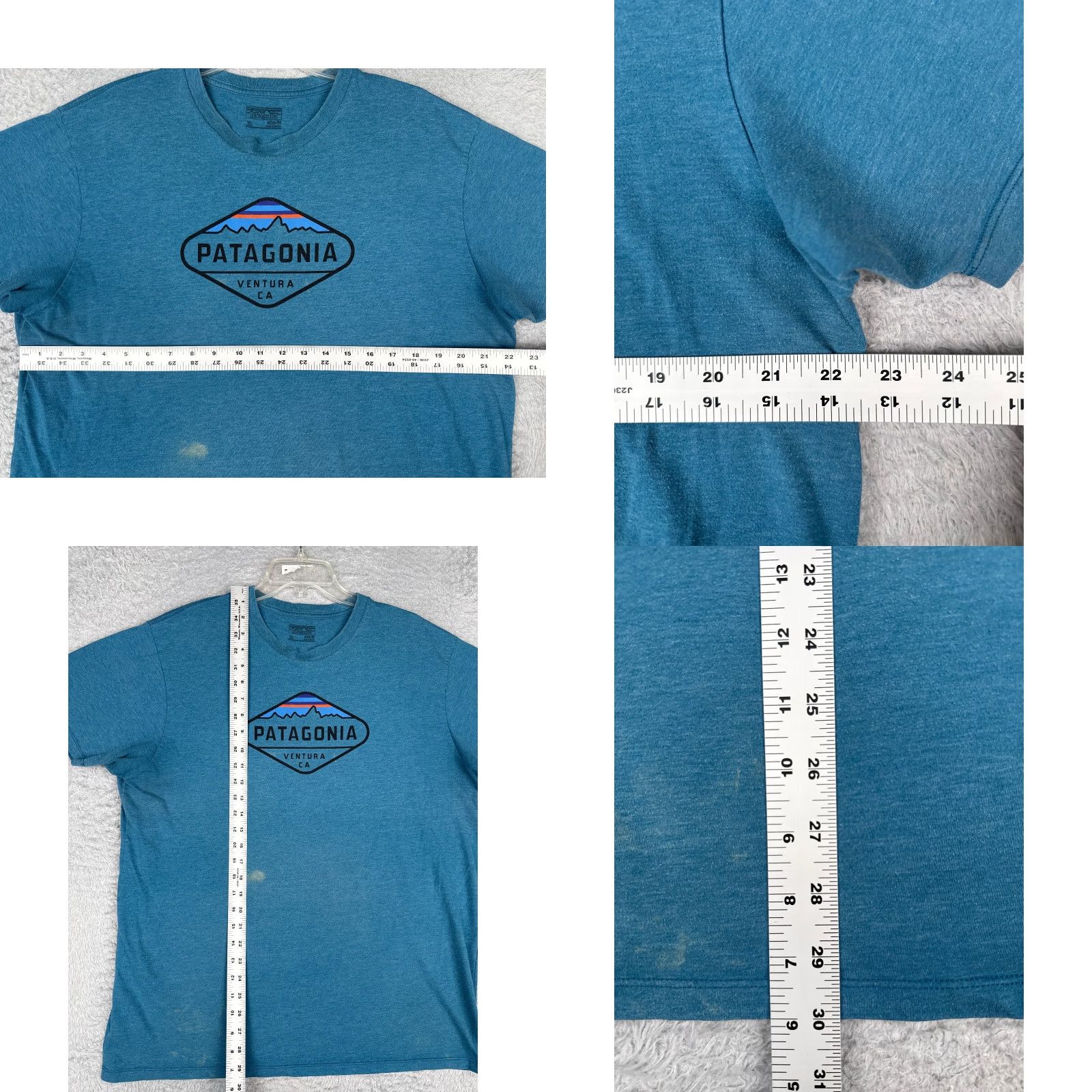 Patagonia Patagonia Shirt Men XL Blue Slim Fit Crew Cotton Blend Ventura CA READ (All Seasons, Breathable) Mens T-Shirt Size US XL / EU 56 / 4 - 8 Thumbnail