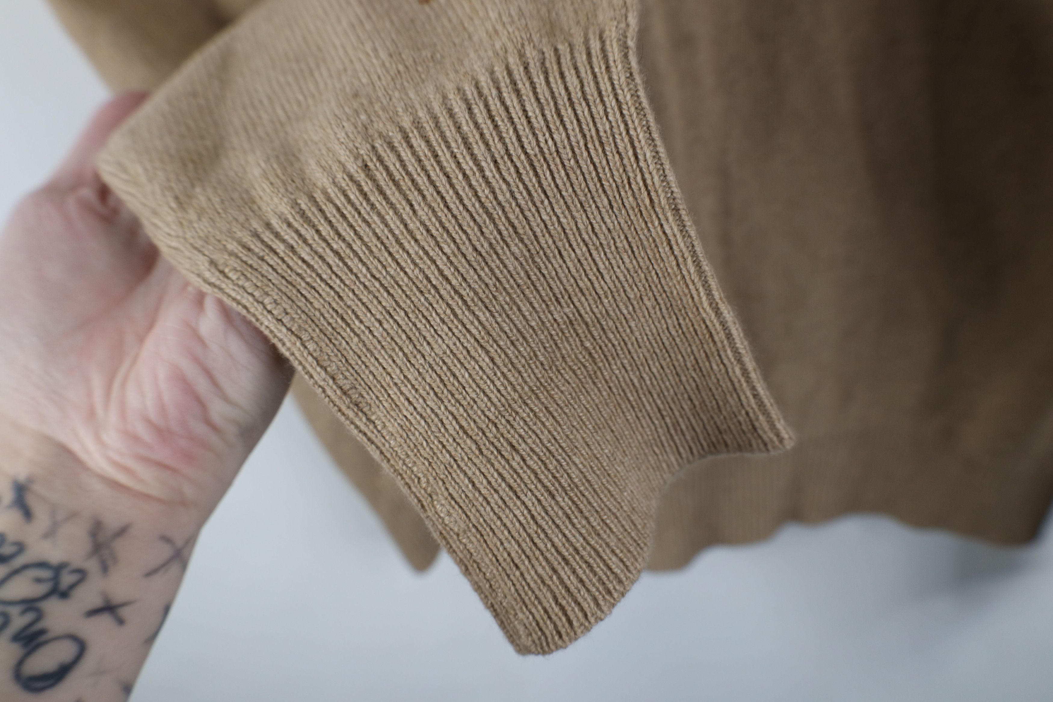 Vintage Vintage 90s Streetwear 2 Ply Cashmere Knit Sweater Beige Size US M / EU 48-50 / 2 - 7 Thumbnail