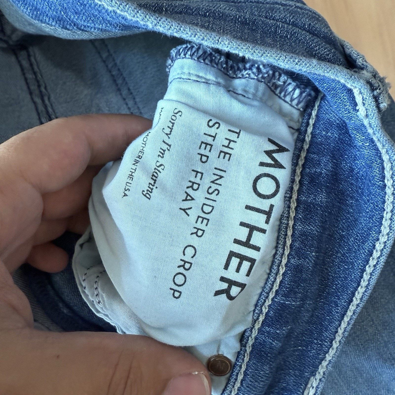 MOTHER Mother Insider Crop Jeans Women's 26 Blue Medium Wash Step Size 26" / US 2 / IT 38 - 6 Thumbnail