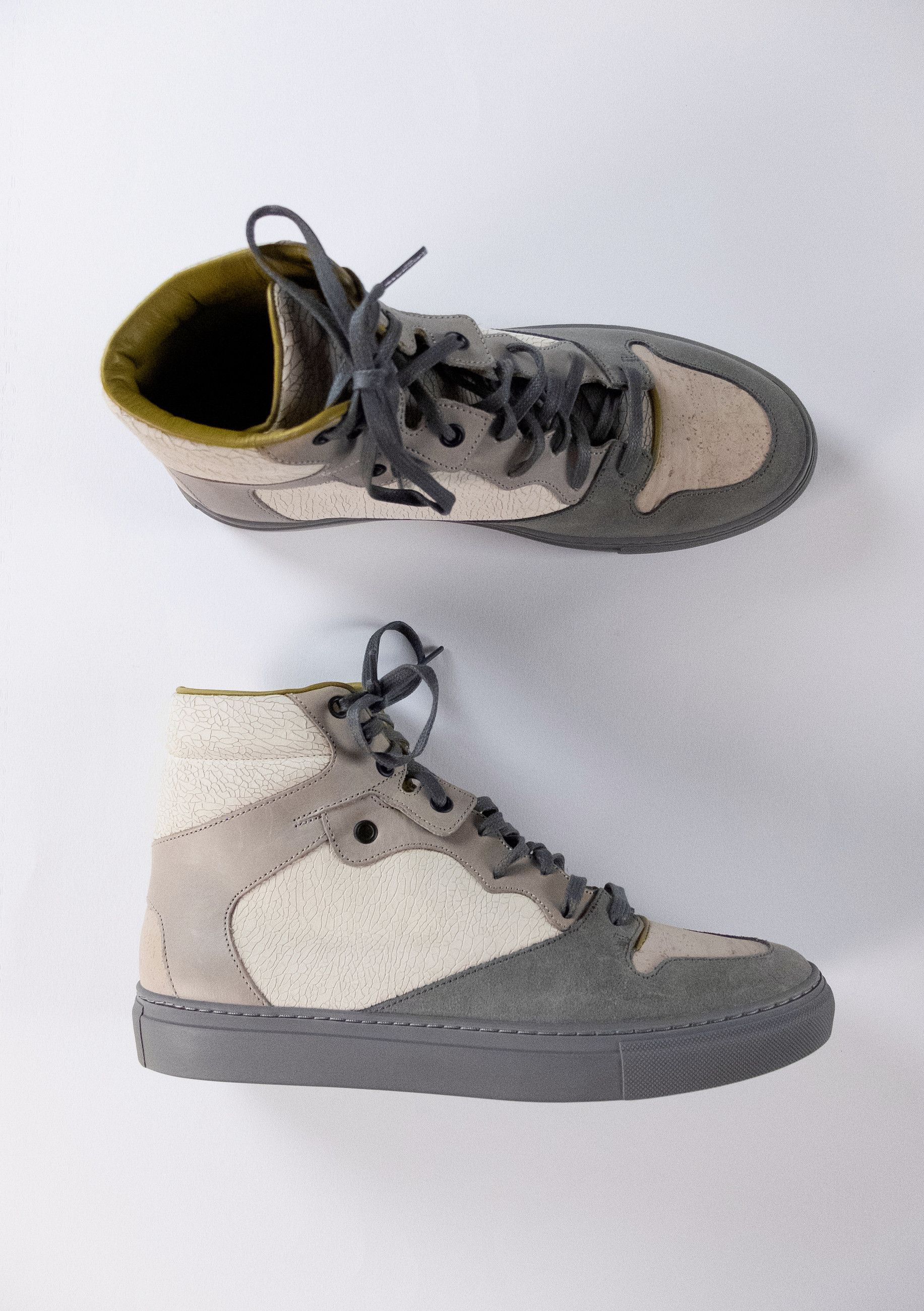 BALENCIAGA Arena crackled cork effect high sneakers 41