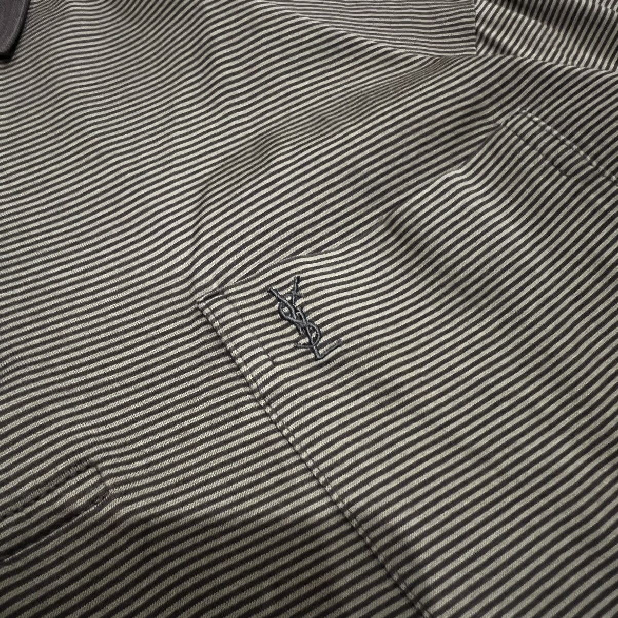 Yves Saint Laurent 1990s Ysl Stripe Polos Long Sleeve Shirt Size US L / EU 52-54 / 3 - 3 Thumbnail