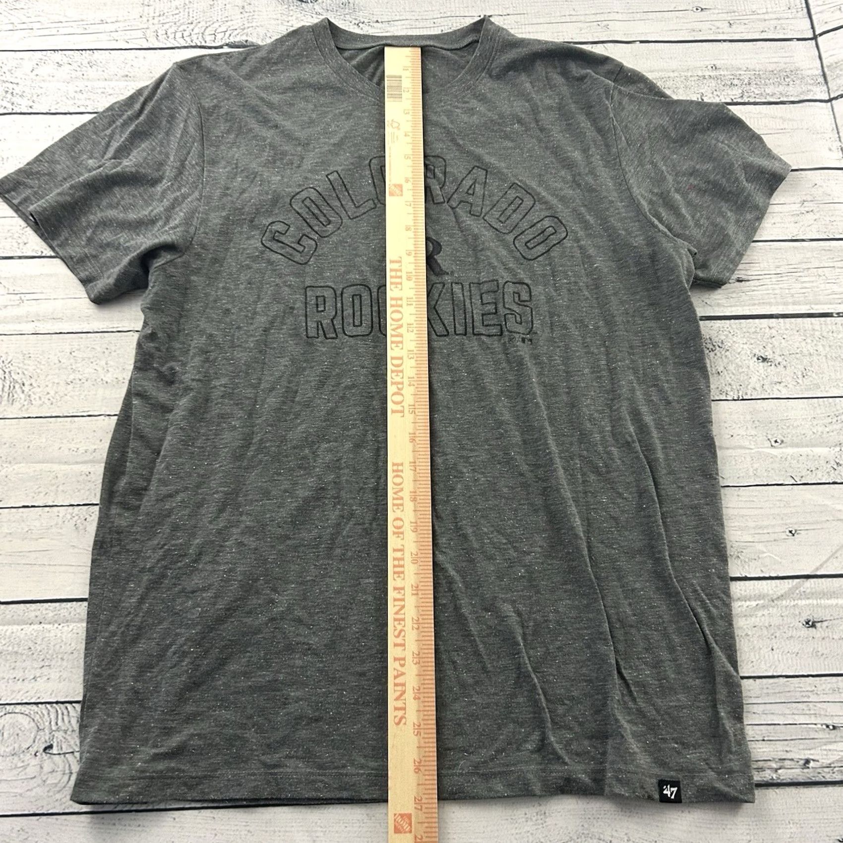 47 47 Colorado Rockies Baseball Short Sleeve T-Shirt Mens Large Gray Size US L / EU 52-54 / 3 - 3 Thumbnail