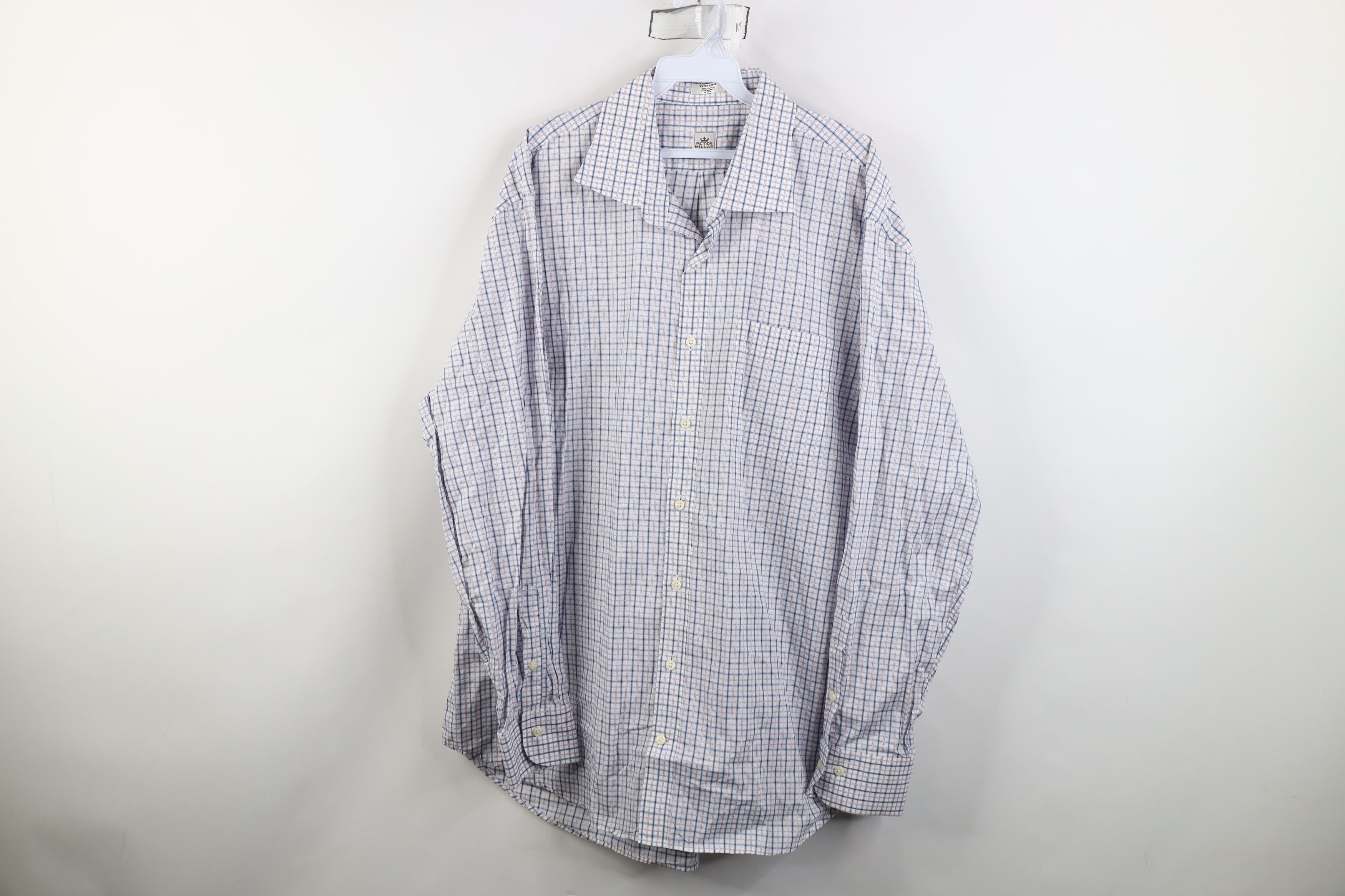 Peter Millar Vintage Peter Millar Collared Button Dress Shirt Cotton Size US XL / EU 56 / 4 - 1 Thumbnail