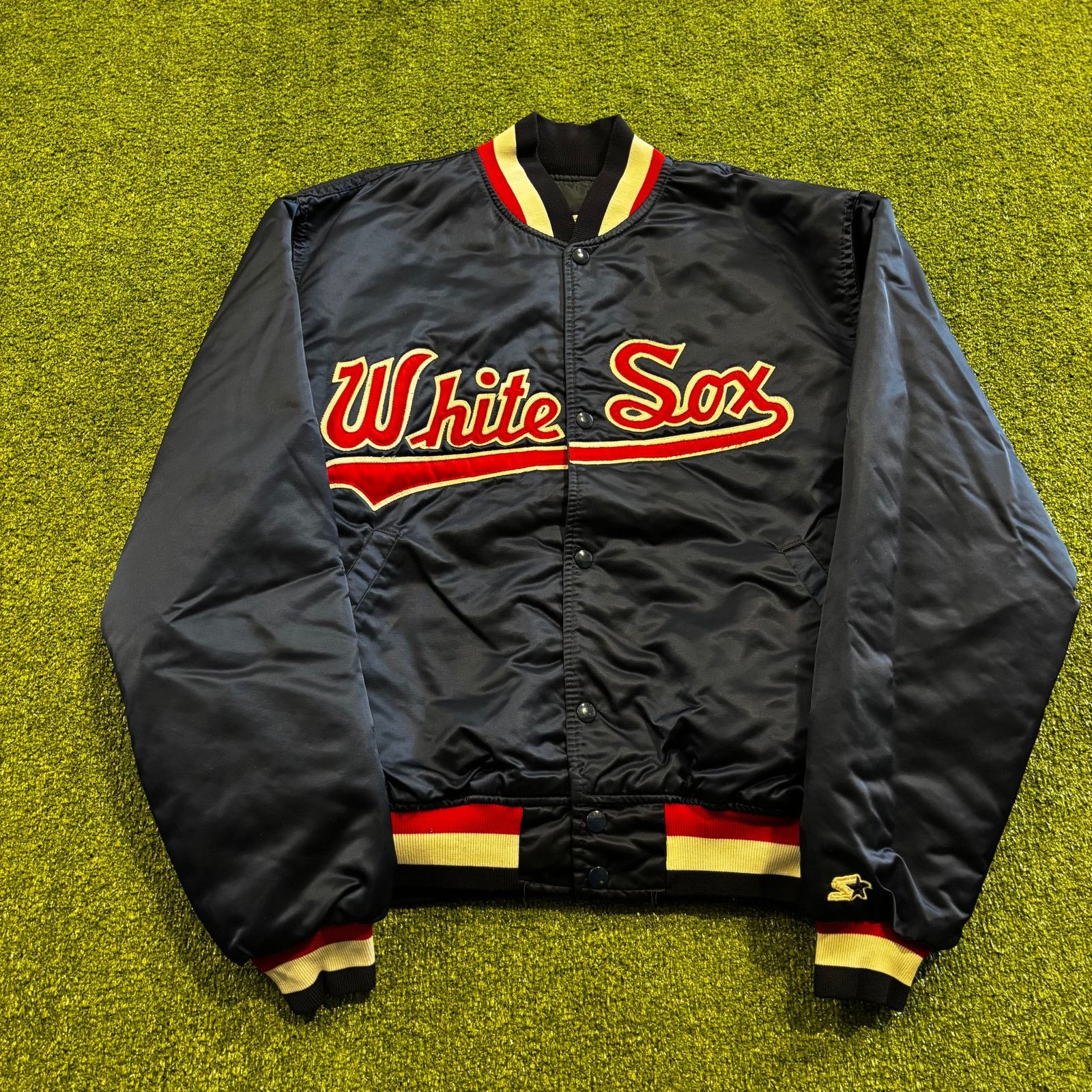 Starter Vintage Starter 90s White Sox Diamond Collection Satin Size US XL / EU 56 / 4 - 1 Thumbnail
