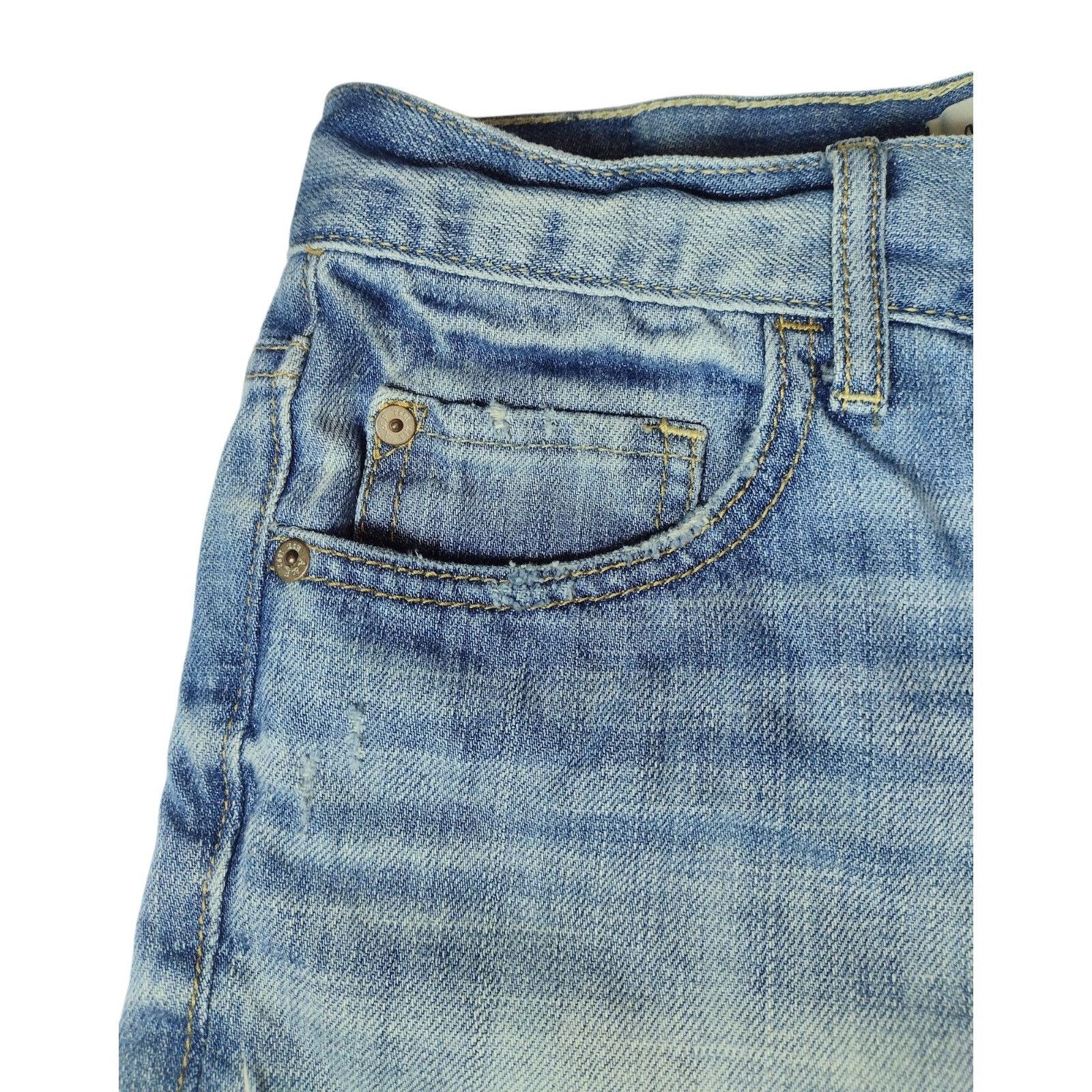 Abercrombie & Fitch Abercrombie Fitch Distressed Low Rise Cut Off Denim Shorts S Size 27" / US 4 / IT 40 - 2 Thumbnail