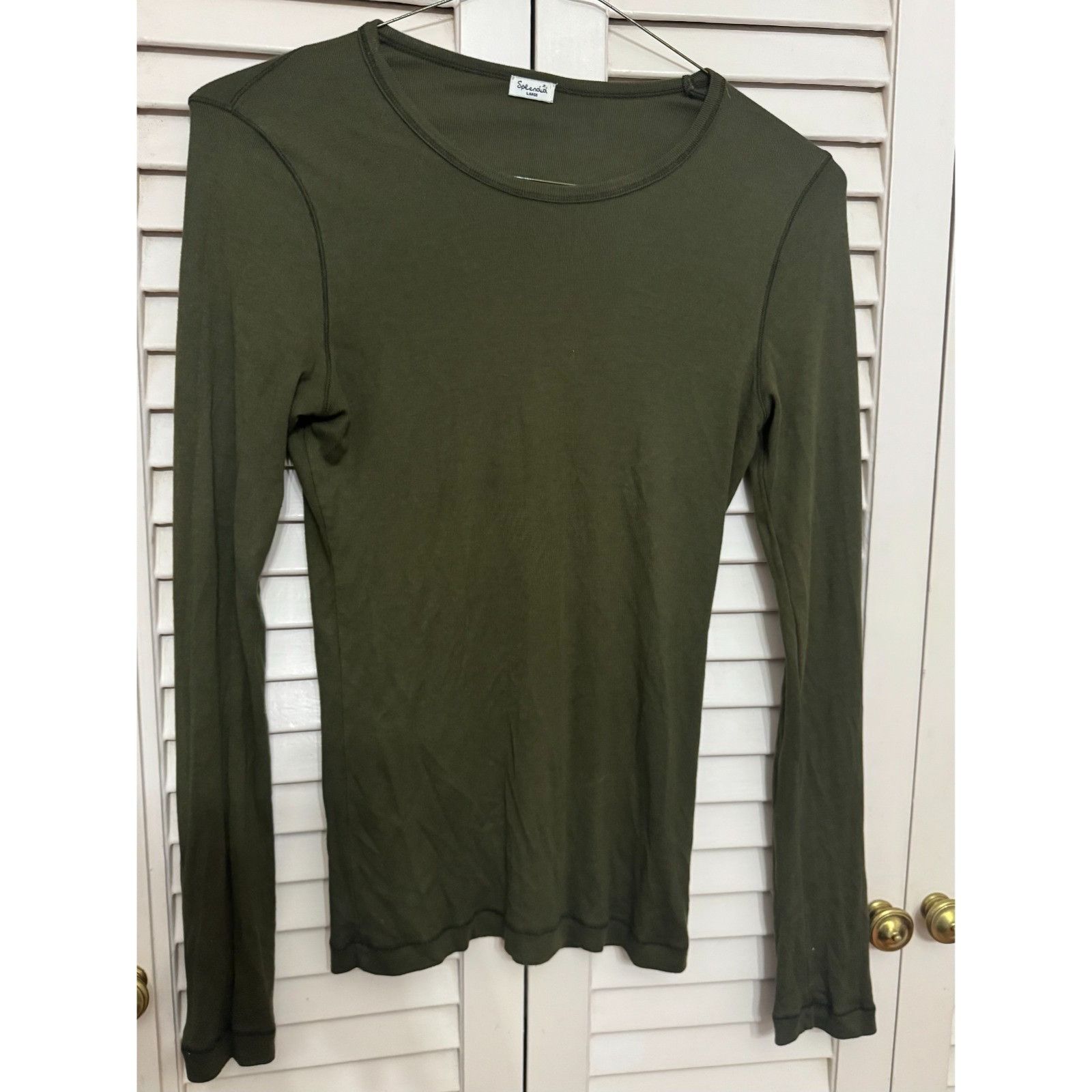 Splendid Splendid dark green long sleeve top shirt size large Size ONE SIZE - 1 Thumbnail