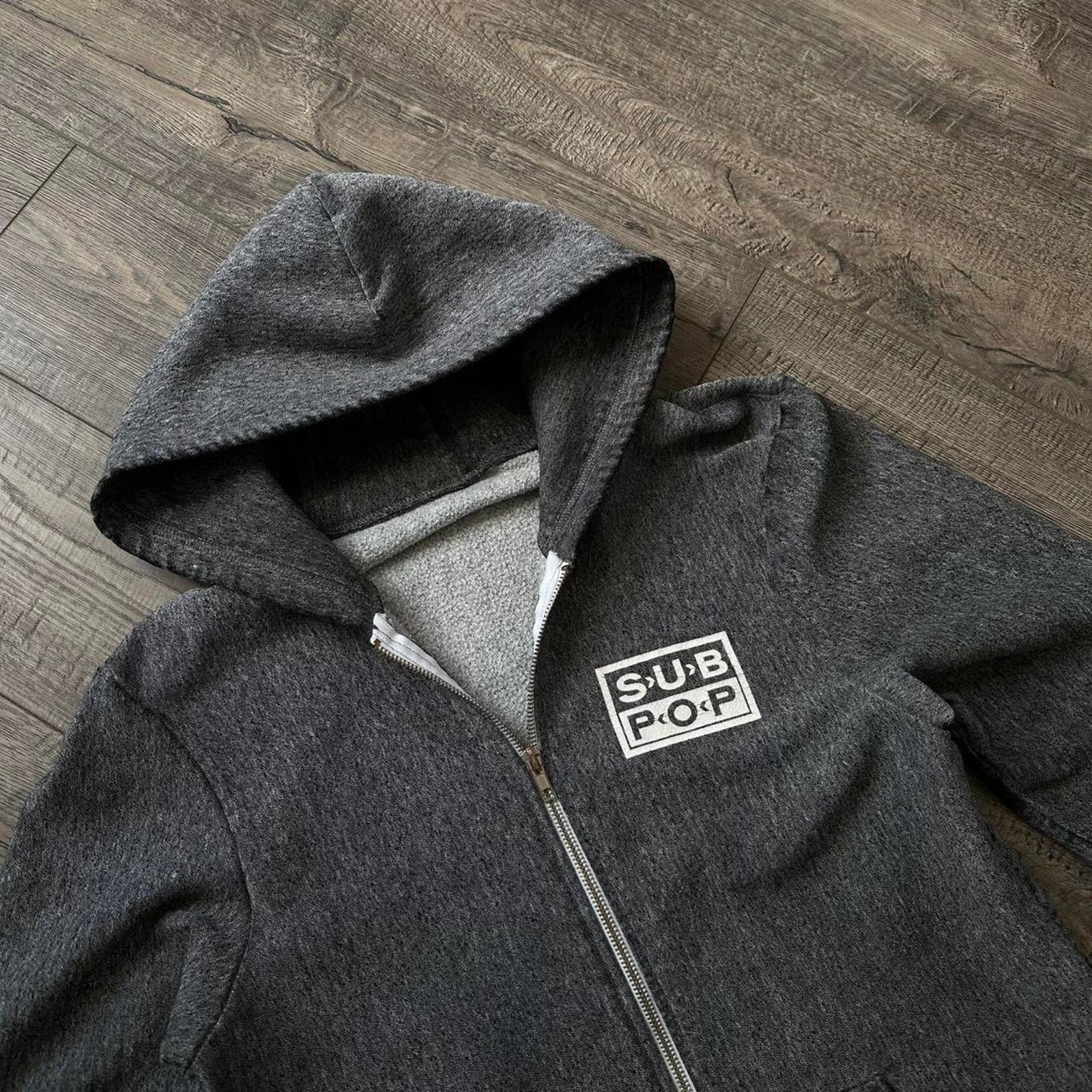 Band Tees × Vintage Vintage 00s Y2K Thrashed Sub Pop Music Band Zip Up Hoodie Size US S / EU 44-46 / 1 - 2 Thumbnail