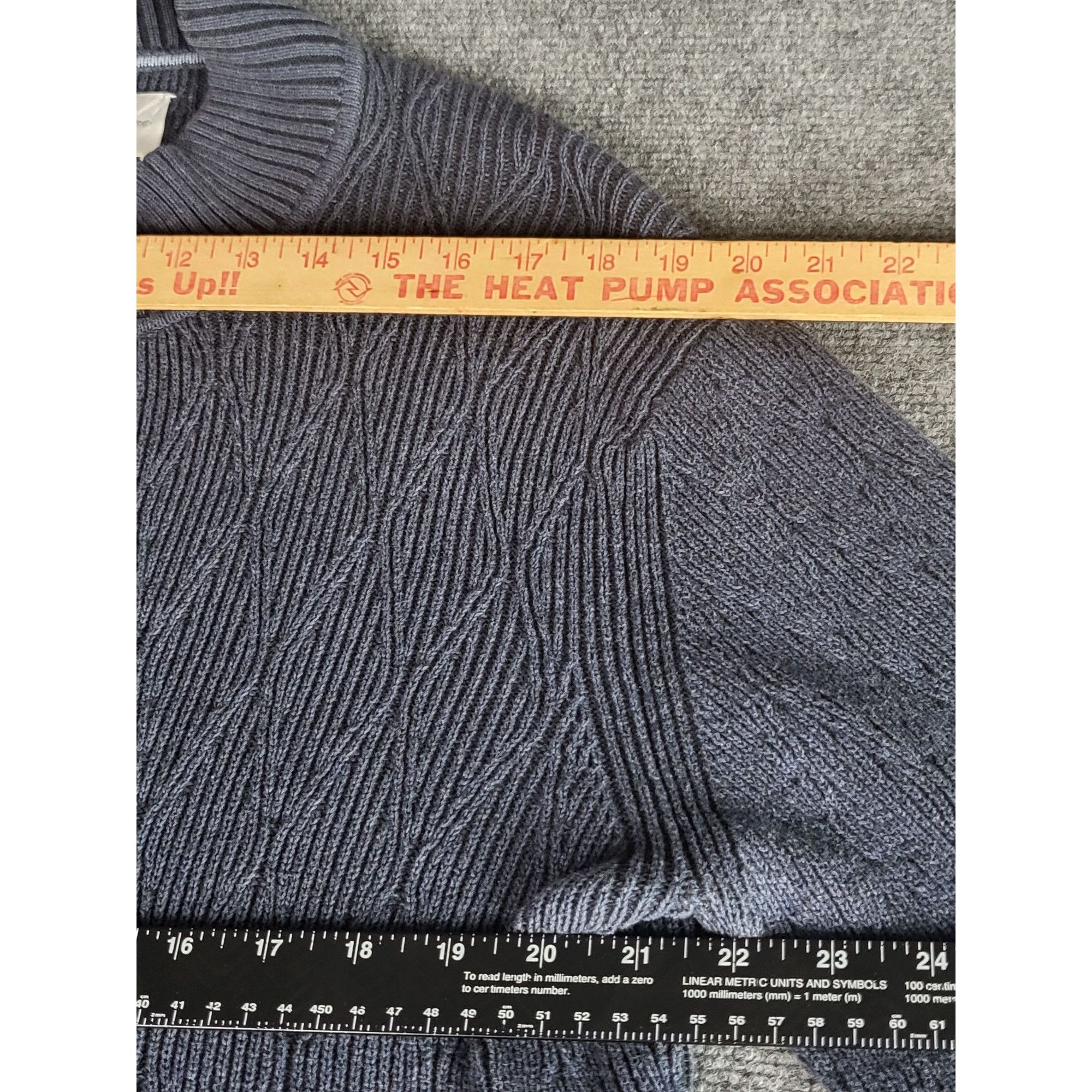 Tommy Bahama Tommy Bahama Cotton Dark Gray‎ 1/4 Zip Knit Sweater Men Size Size US L / EU 52-54 / 3 - 7 Thumbnail