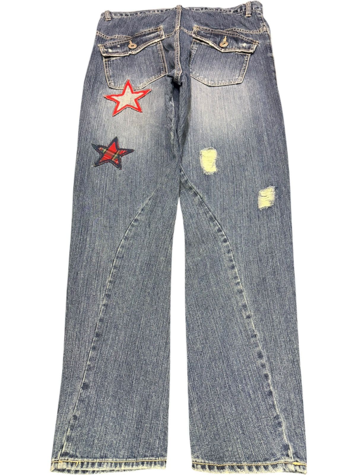 Ksubi Vintage Japanese Brand Patchwork Distressed Jeans Size 32" / US 10 / IT 46 - 2 Thumbnail