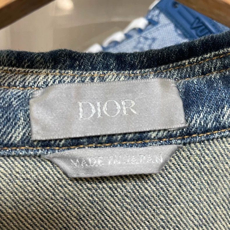 Dior Dior Washed Distressed Denim Long Sleeve Shirt Size US XL / EU 56 / 4 - 3 Thumbnail