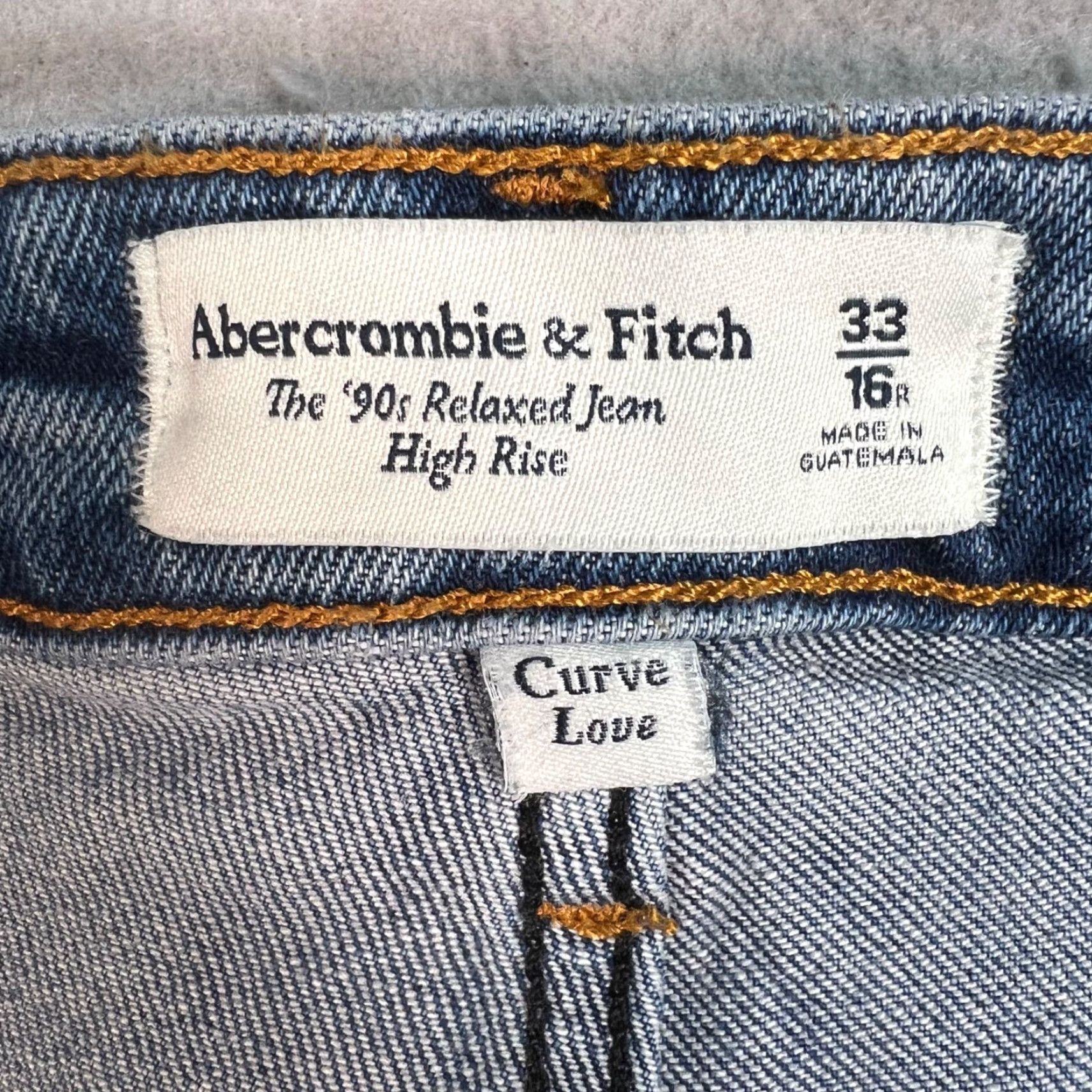 Abercrombie & Fitch Abercrombie & Fitch Jeans Women 33 Black 90s High Rise Relaxed Straight Denim 5-Pocket Womens Size 24" / US 00 / IT 34 - 3 Thumbnail