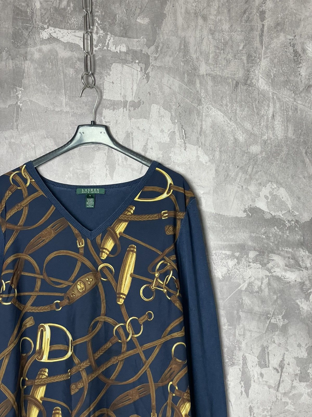 Ralph Lauren Ralph Lauren Belts Printed Longsleeve Pullover Jumper Size L / US 10 / IT 46 - 3 Thumbnail