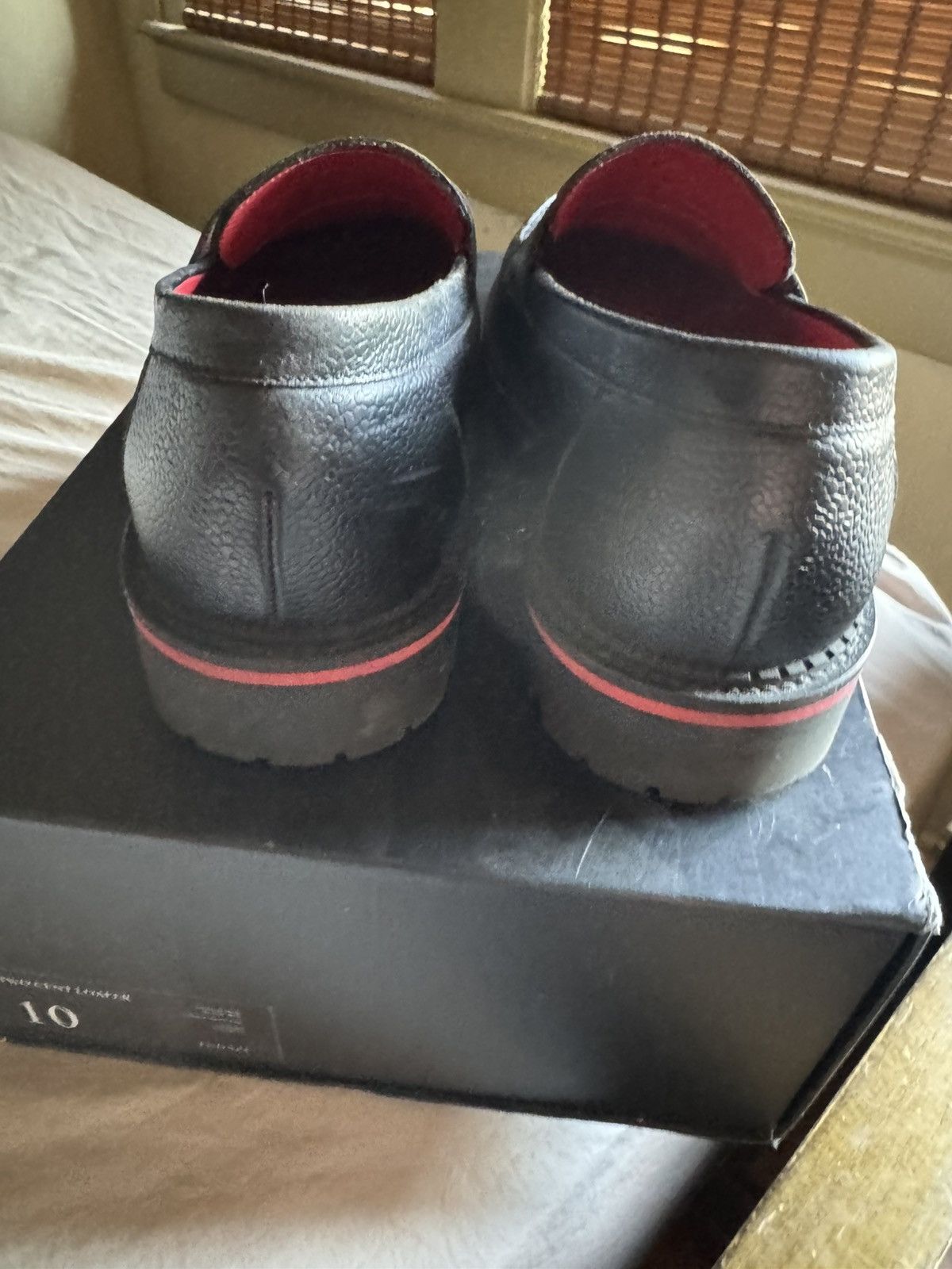 Fugazi Fugazi Two Cent Loafer Lug Sole Black/Red Gucci Inspired Size US 10 / EU 43 - 5 Thumbnail