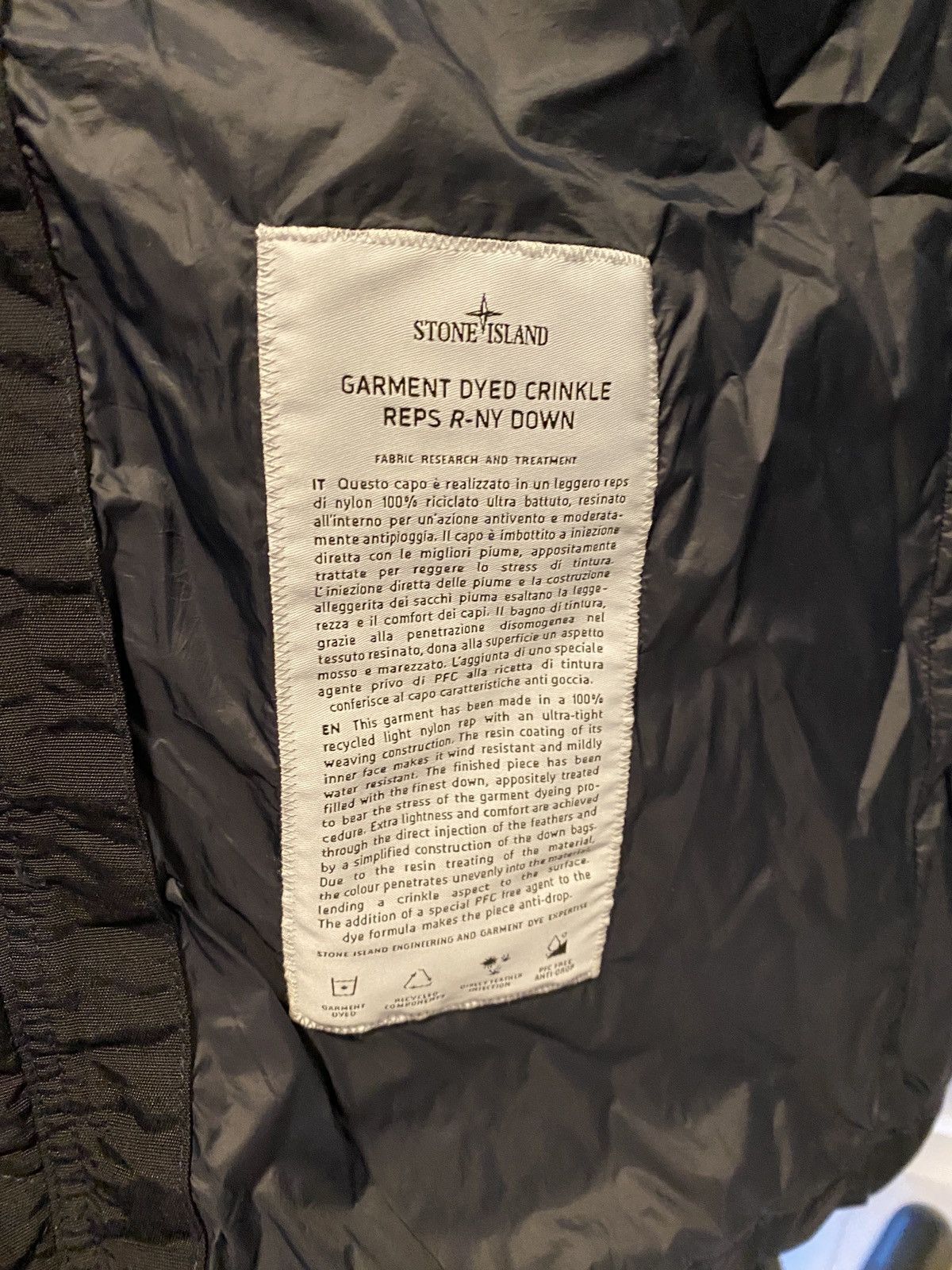 Stone Island new stone island garment dyed crinkle reps r-ny down jacket Size US L / EU 52-54 / 3 - 10 Thumbnail
