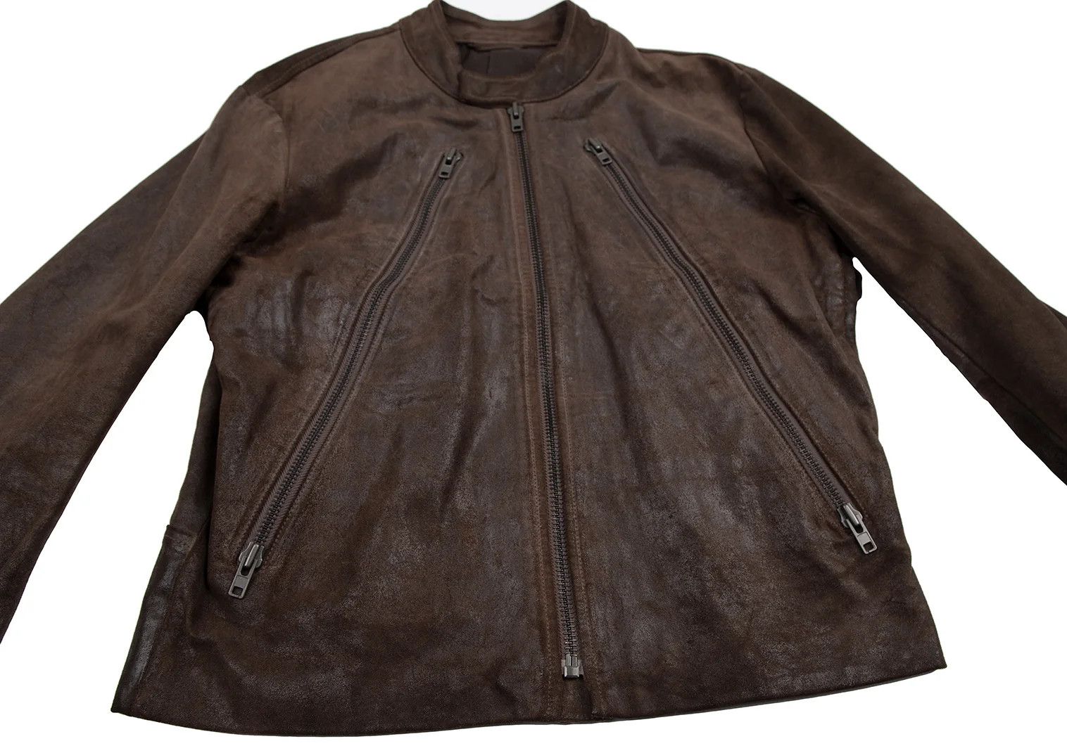 Maison Margiela Brown Waxed Suede Leather Riders Jacket Size 52 Size US L / EU 52-54 / 3 - 8 Thumbnail