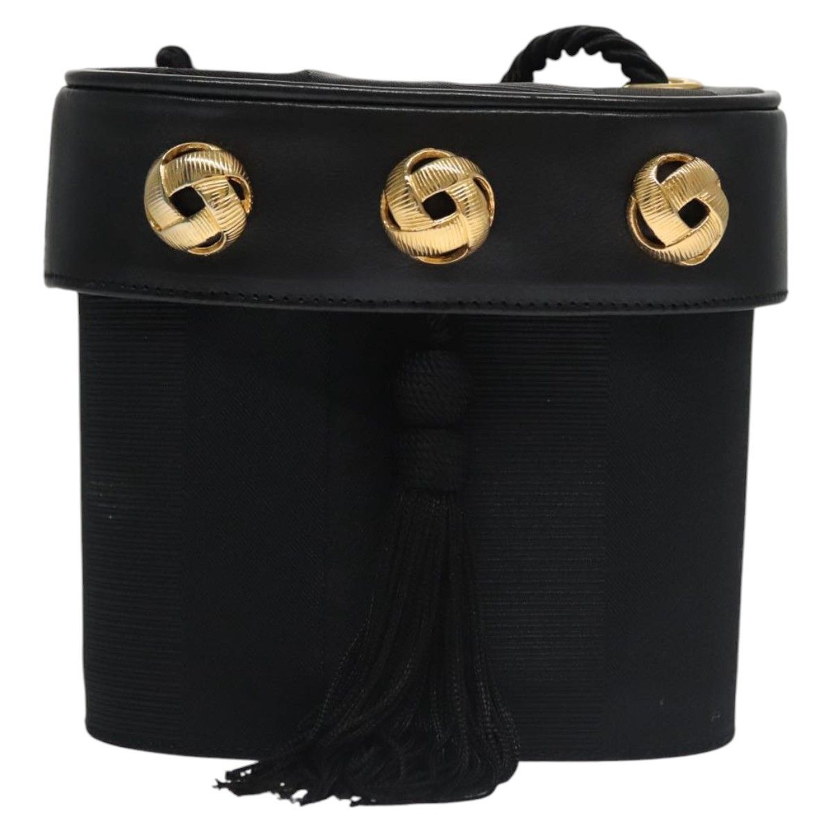 Salvatore Ferragamo Black Canvas Shoulder Bag (Pre-Owned) Size ONE SIZE - 1 Thumbnail
