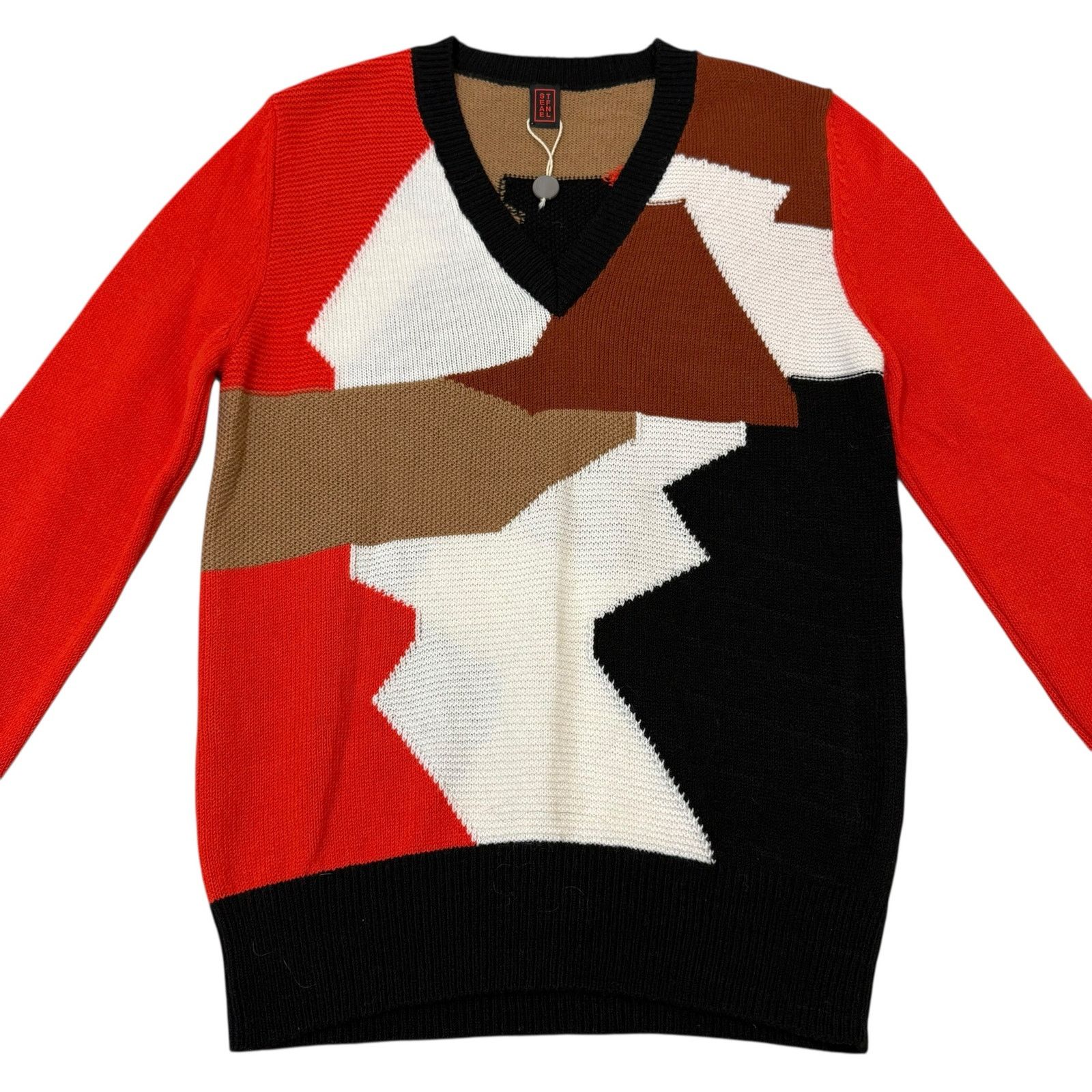 Other NWOT Stefanel Sweater V-Neck Wool Blend Multicolor Small Size S / US 4 / IT 40 - 3 Thumbnail
