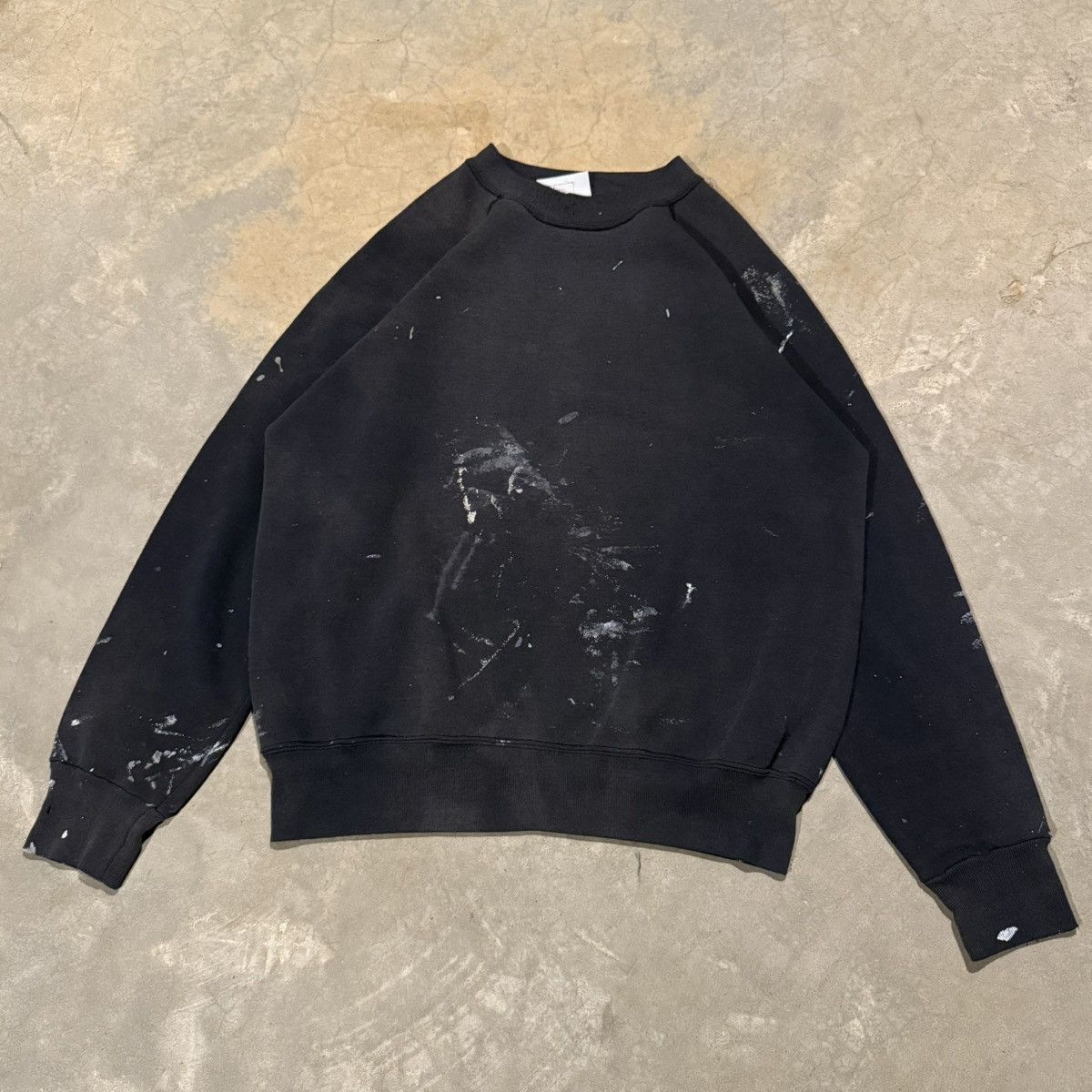 Vintage 1980s Faded Distressed Painted Raglan Crewneck ERD Grunge Size US L / EU 52-54 / 3 - 2 Thumbnail