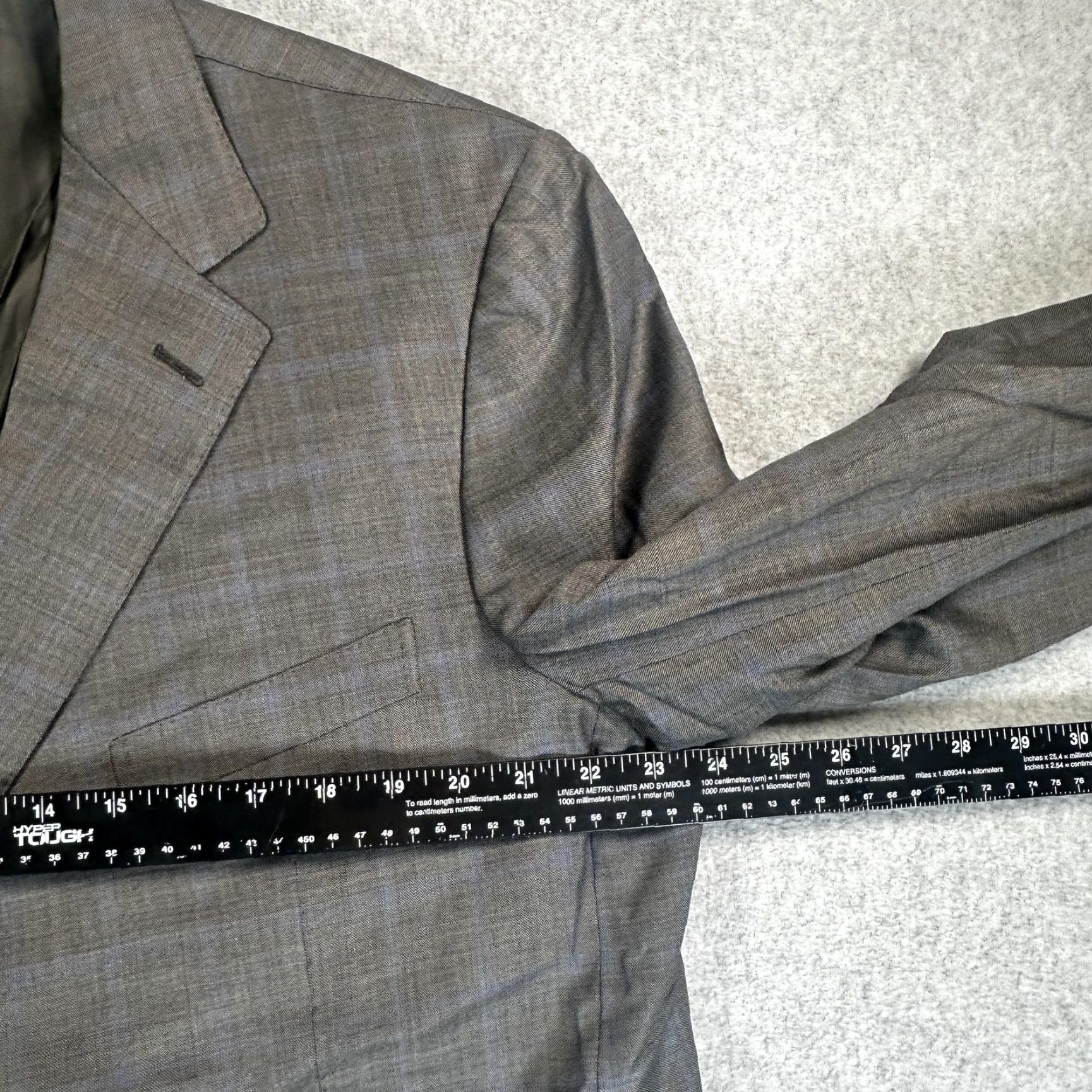 Ermenegildo Zegna Ermenegildo Zegna Blazer Sport Coat Mens 46 Gray Wool Trofeo Two Button Italy Classic Plaid Business Formal Jacket Mens Size 46R - 5 Thumbnail