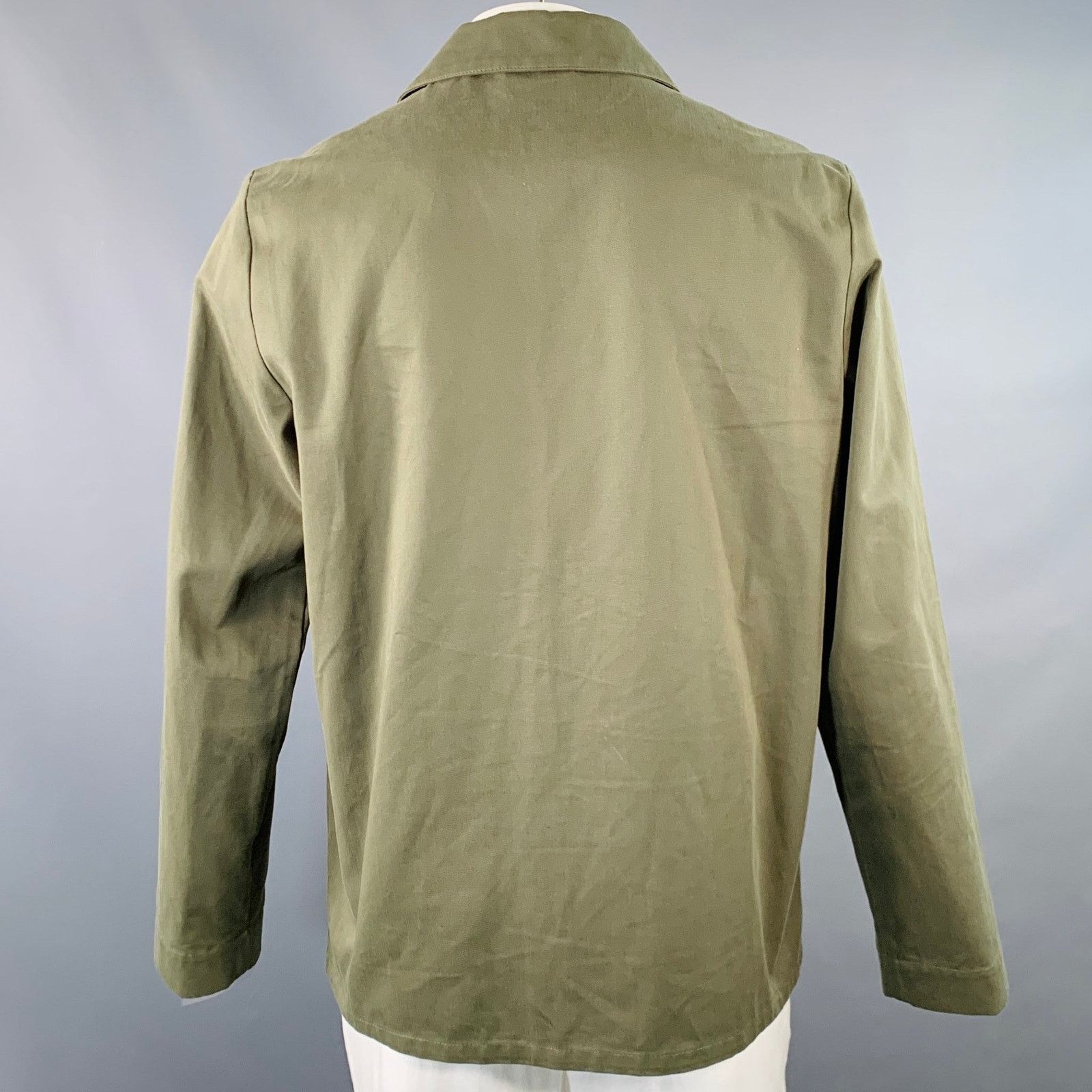 A.P.C. A.P.C. Size XL Green Olive Twill Cotton Two Pockets Jacket Size US XL / EU 56 / 4 - 3 Thumbnail