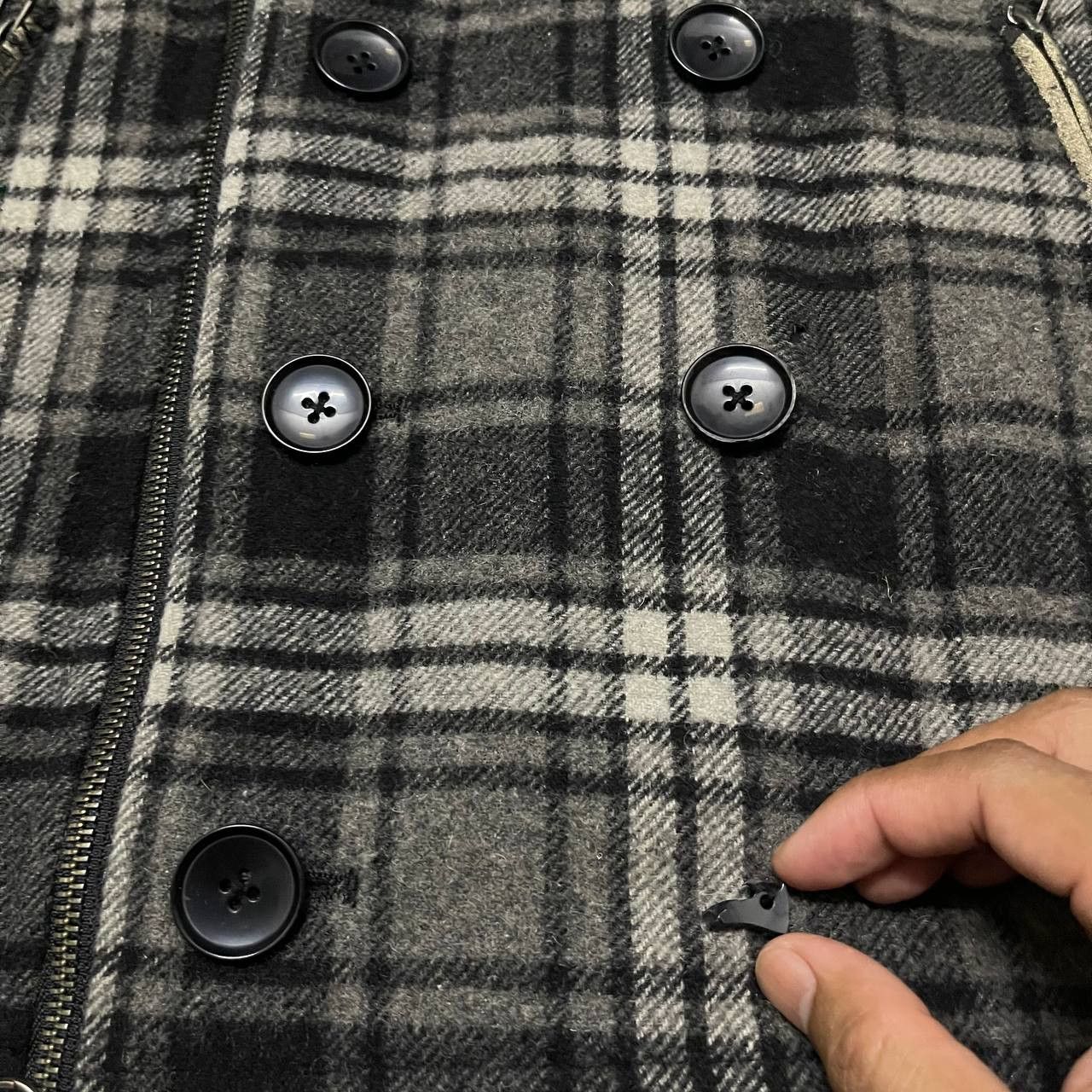 semanticdesign Semantic Design Plaid Wool Hooded Coat Size US M / EU 48-50 / 2 - 8 Thumbnail