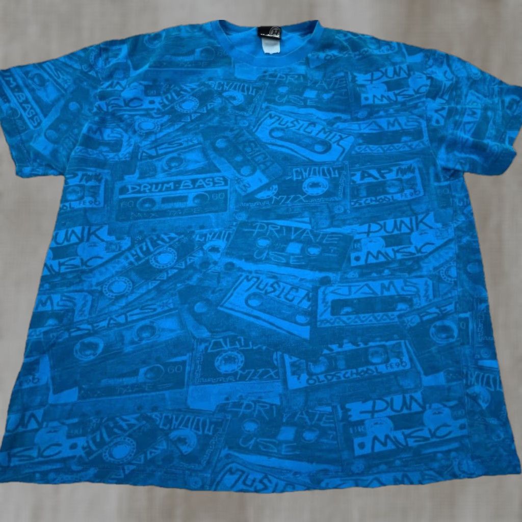 Gloverall VINTAGE Hybrid T-Shirt Men 2XL Blue All Over Print AOP Y2K Size US XXL / EU 58 / 5 - 1 Thumbnail