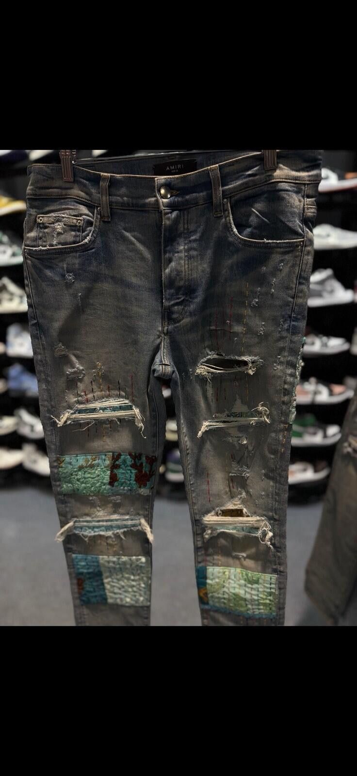 Amiri Size 33 - Amiri Blue Pants Patch Jeans 100% Authentic Size US 33 - 5 Thumbnail