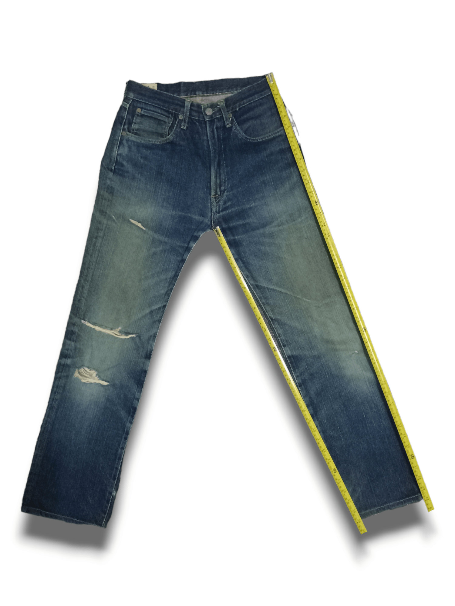 45rpm Vintage Japanese 45Rpm Mud Wash Distressed Loose Jeans Size US 26 / EU 42 - 11 Thumbnail