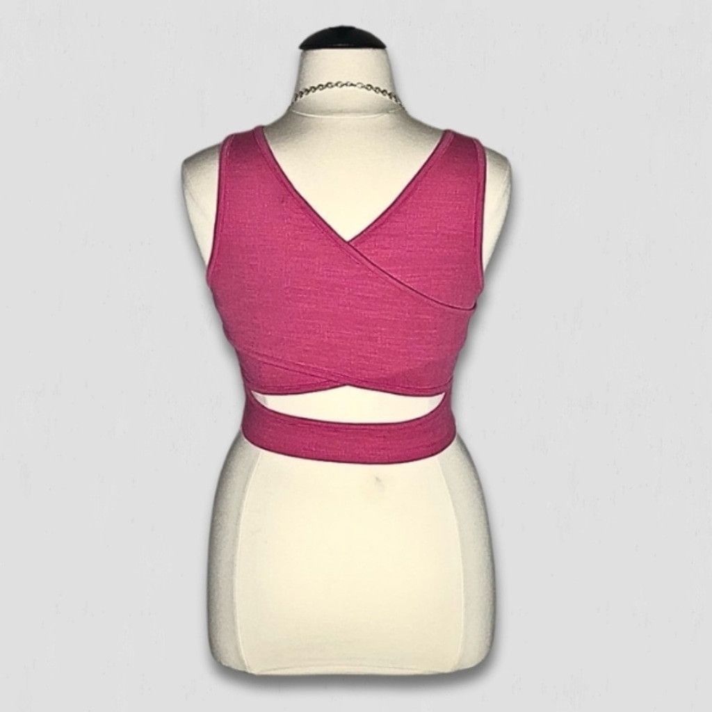 Vintage Y2K Roxy Crop Top Cut-Out Back Pull-On Soft Hot Pink sz XL Size XL / US 12-14 / IT 48-50 - 4 Thumbnail
