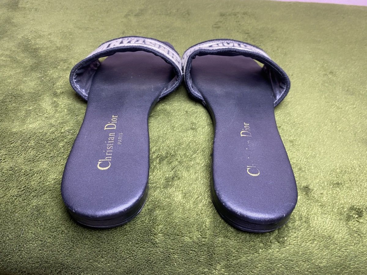 Dior CHRISTIAN DIOR DWAY NAVY BLUE FABRIC SLIDES SANDALS SHOES Size US 8 / IT 38 - 4 Thumbnail